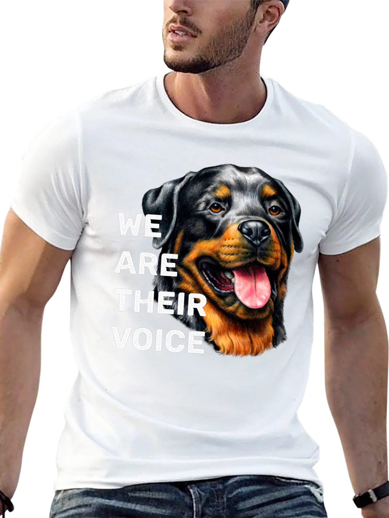Rottweiler Dog Lover T-Shirt - We Are Their Voice