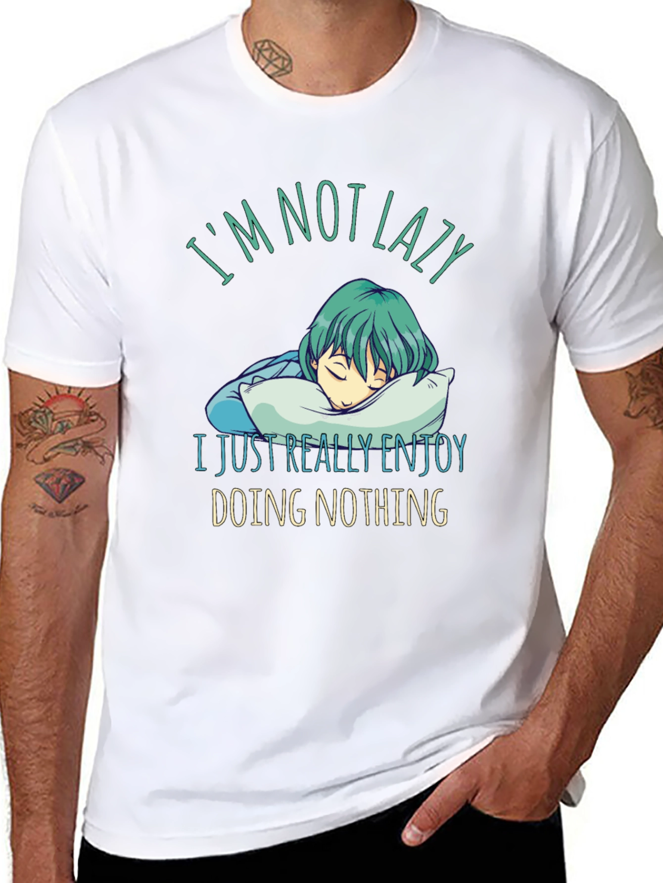 Lazy Enjoy Doing Nothing Graphic Tee