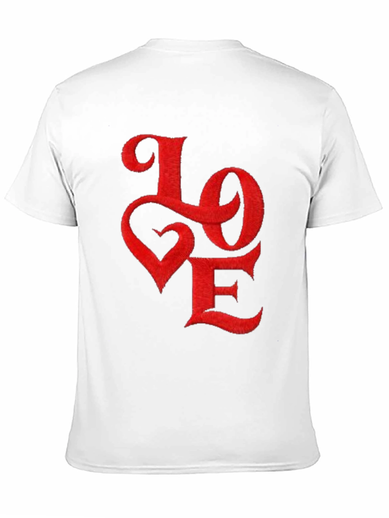 Love Embroidered Graphic Tee - Soft Cotton Blend