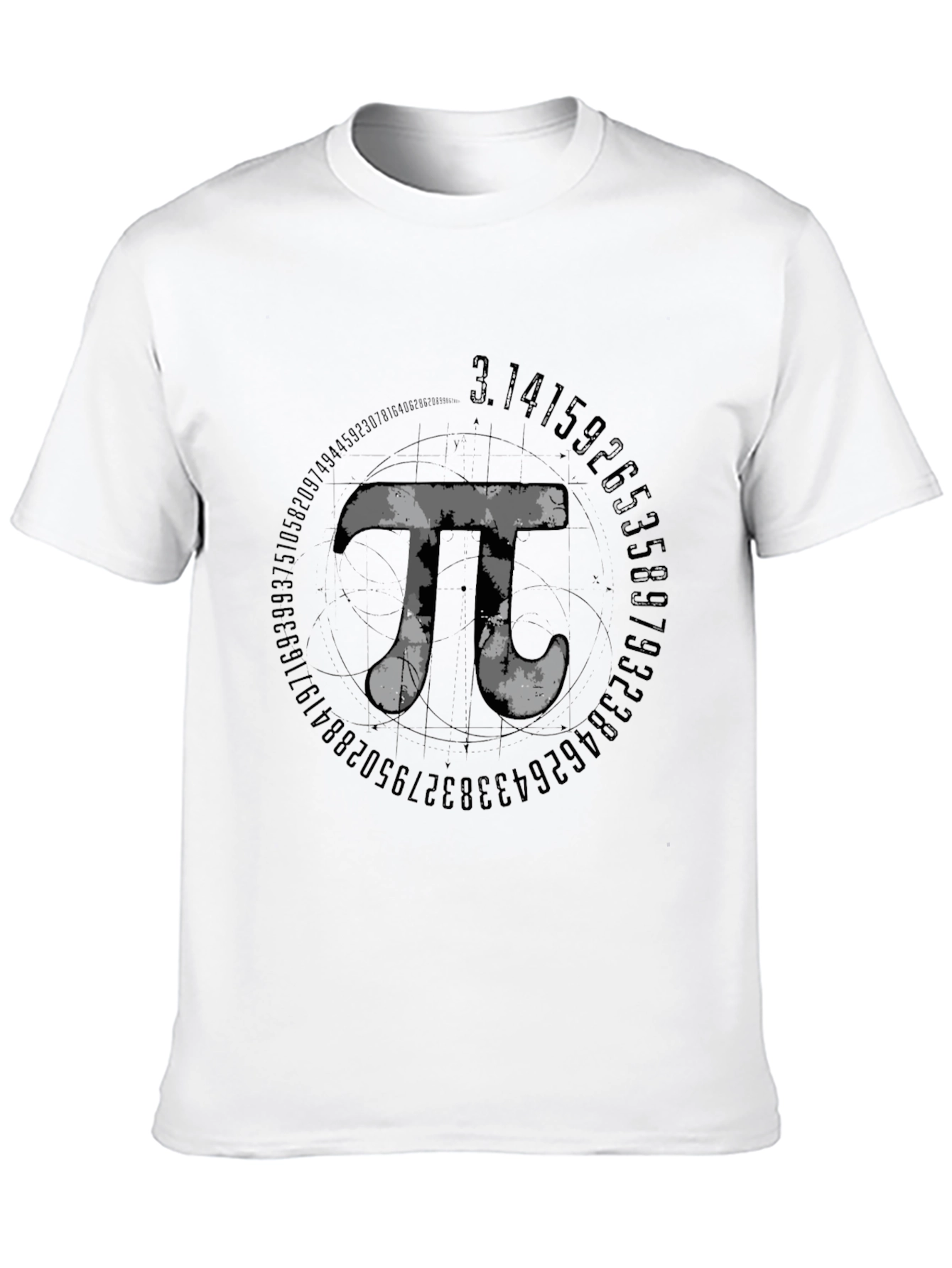 Math Pi Symbol Graphic Tee - Black