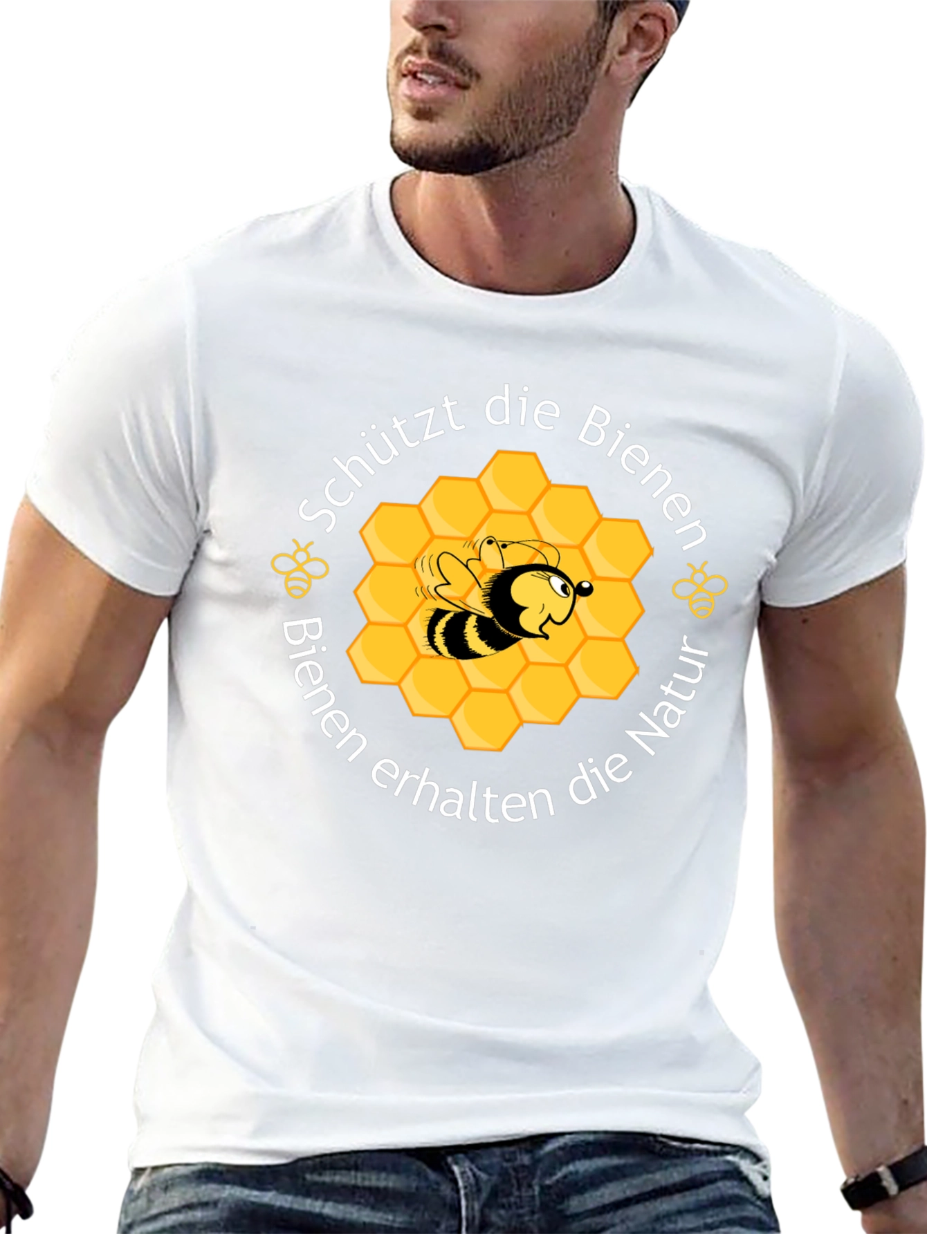 Save the Bees Graphic Tee - Black Cotton