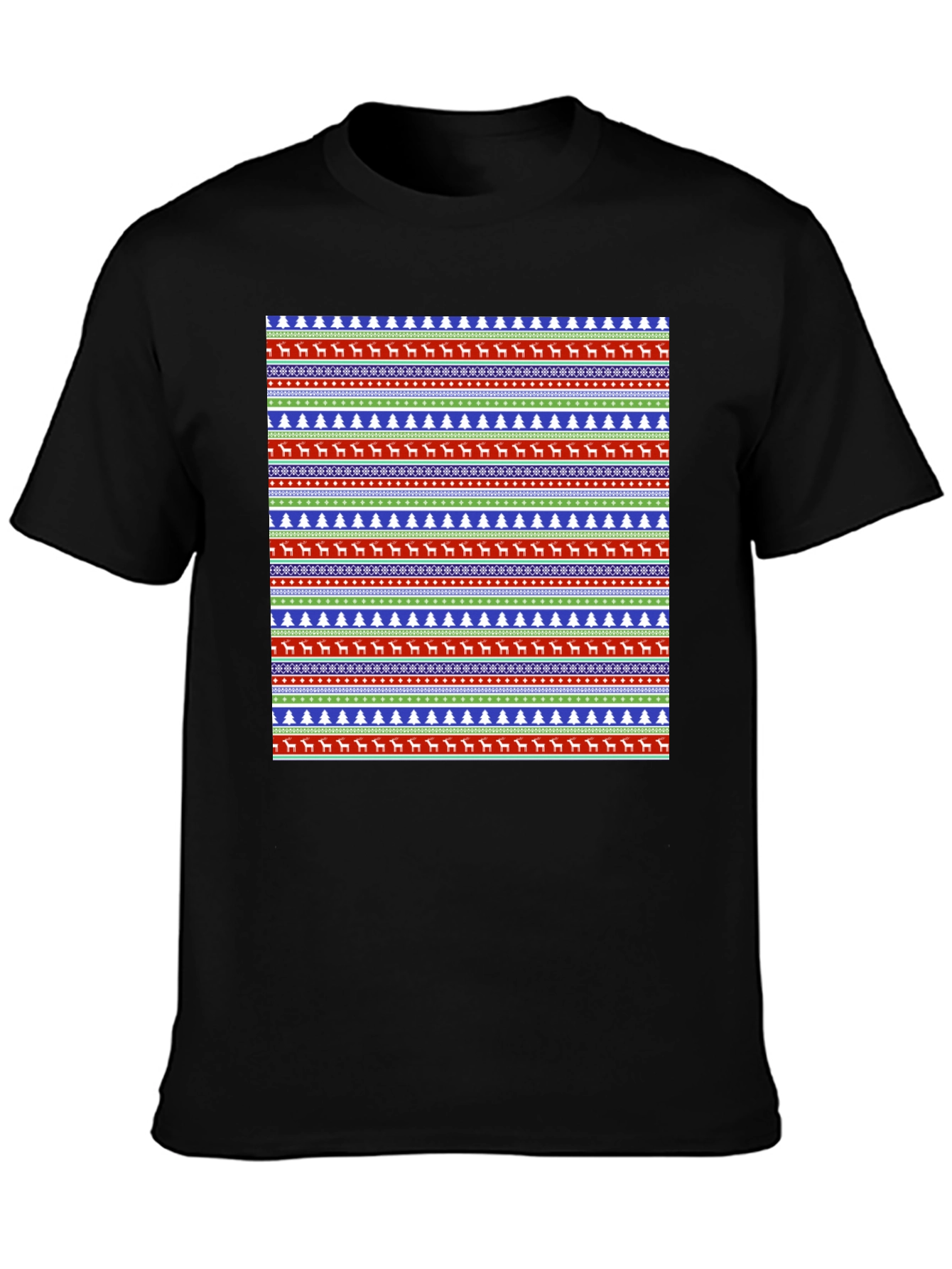 Ugly Christmas Sweater Pattern Graphic Tee