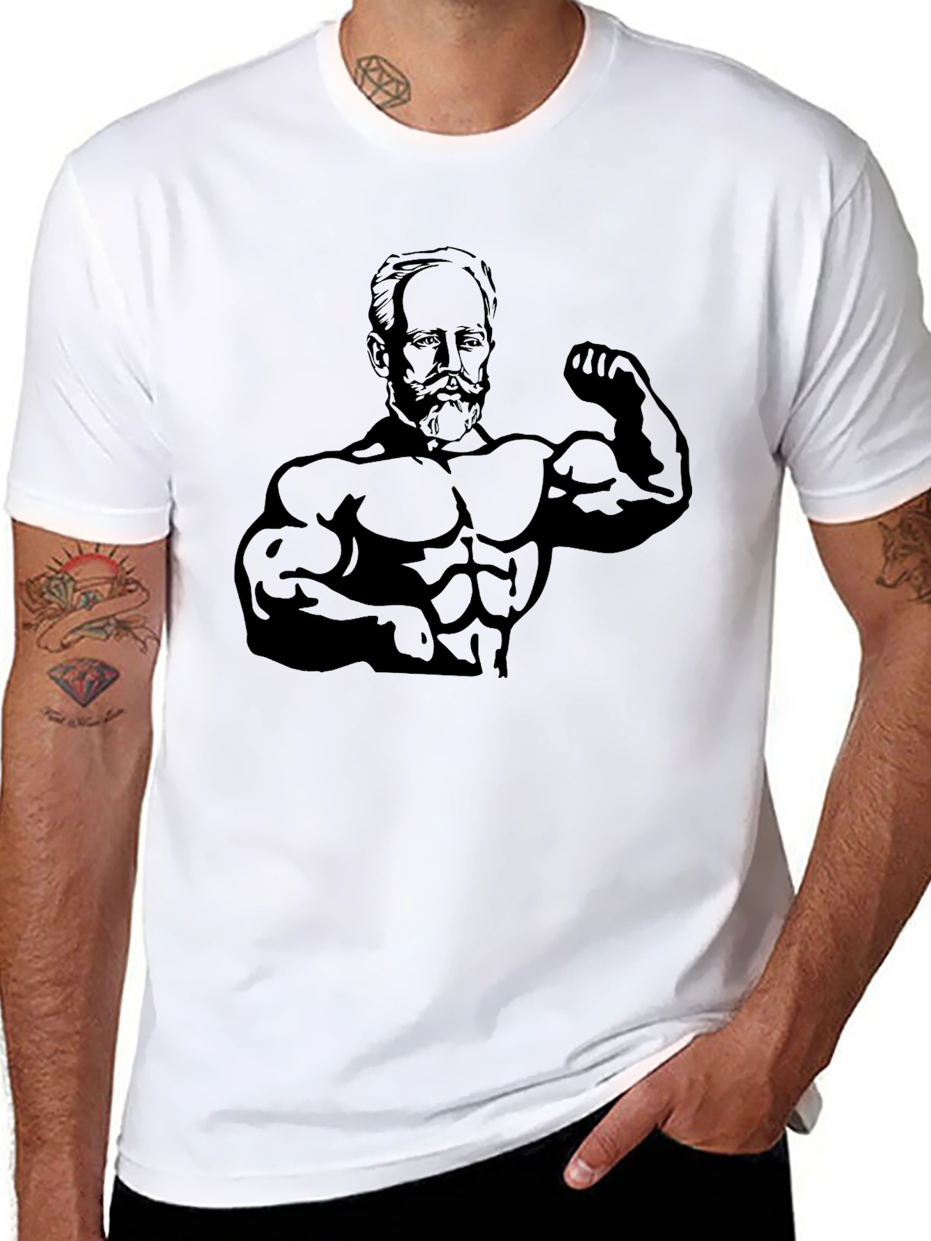Funny Bodybuilder T-Shirt - Black Graphic Tee