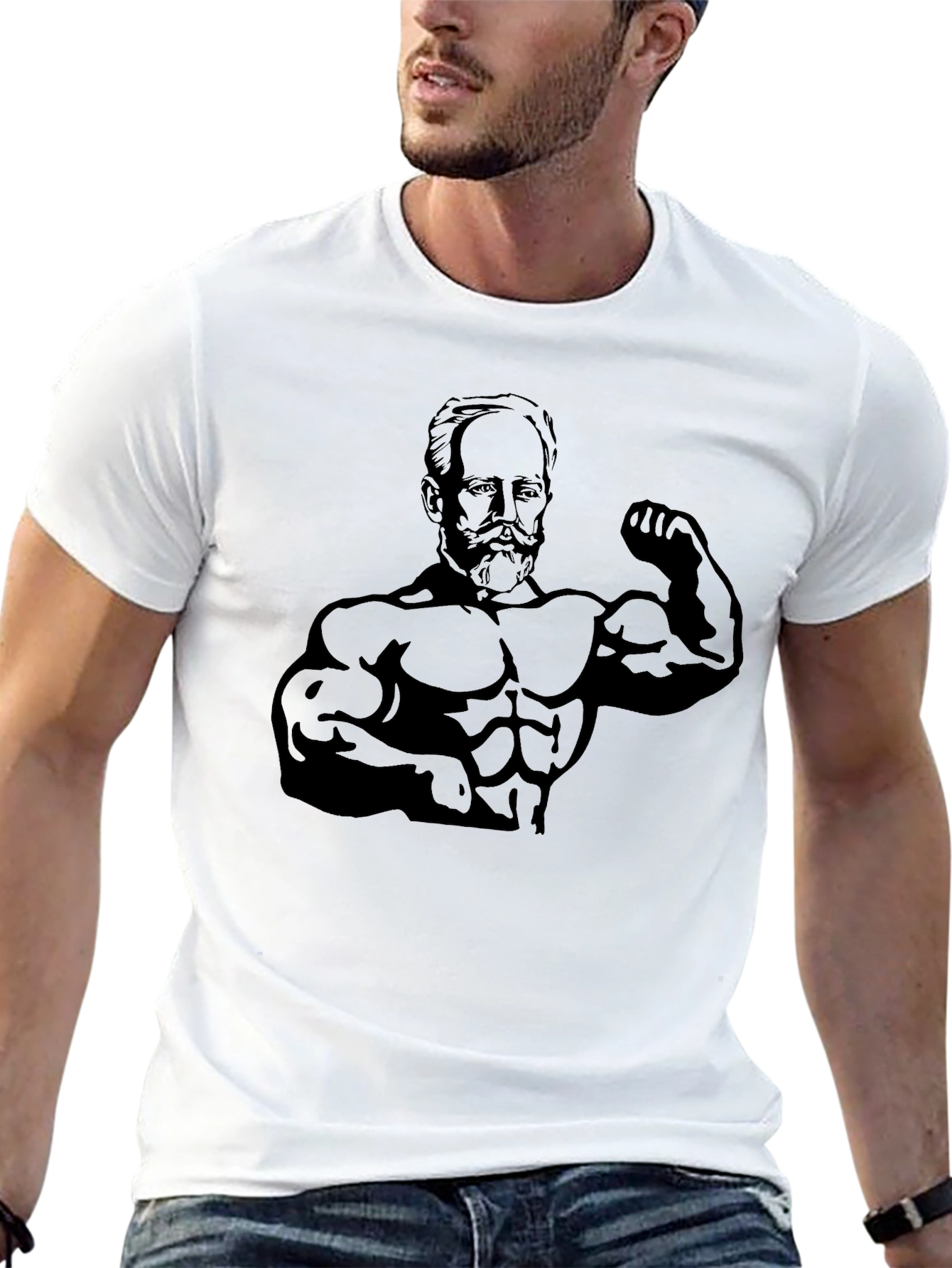 Funny Bodybuilder T-Shirt - Black Graphic Tee