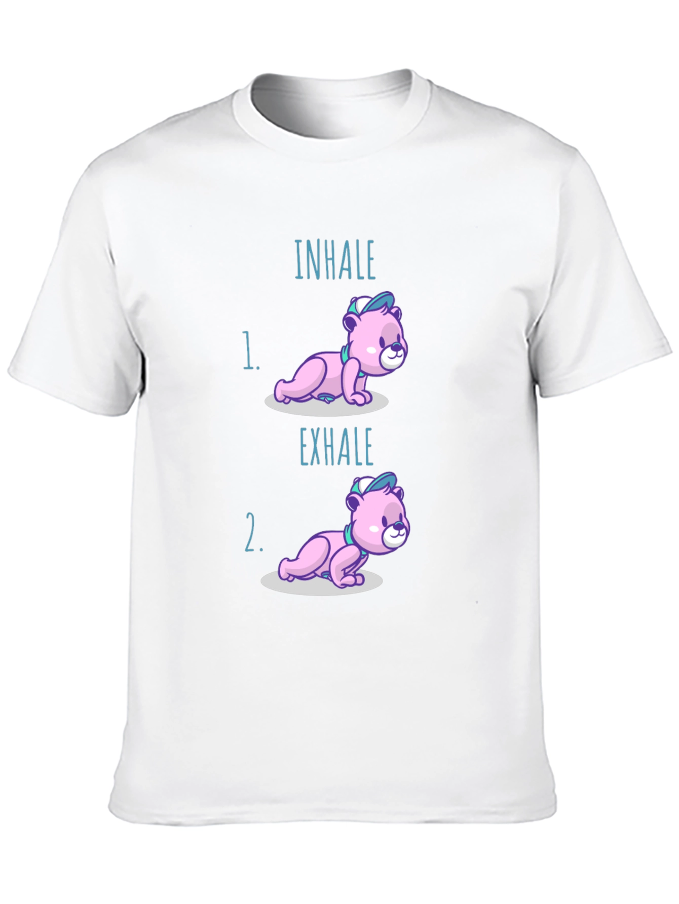 Inhale Exhale Yoga Bear T-Shirt - Meditation Comfort
