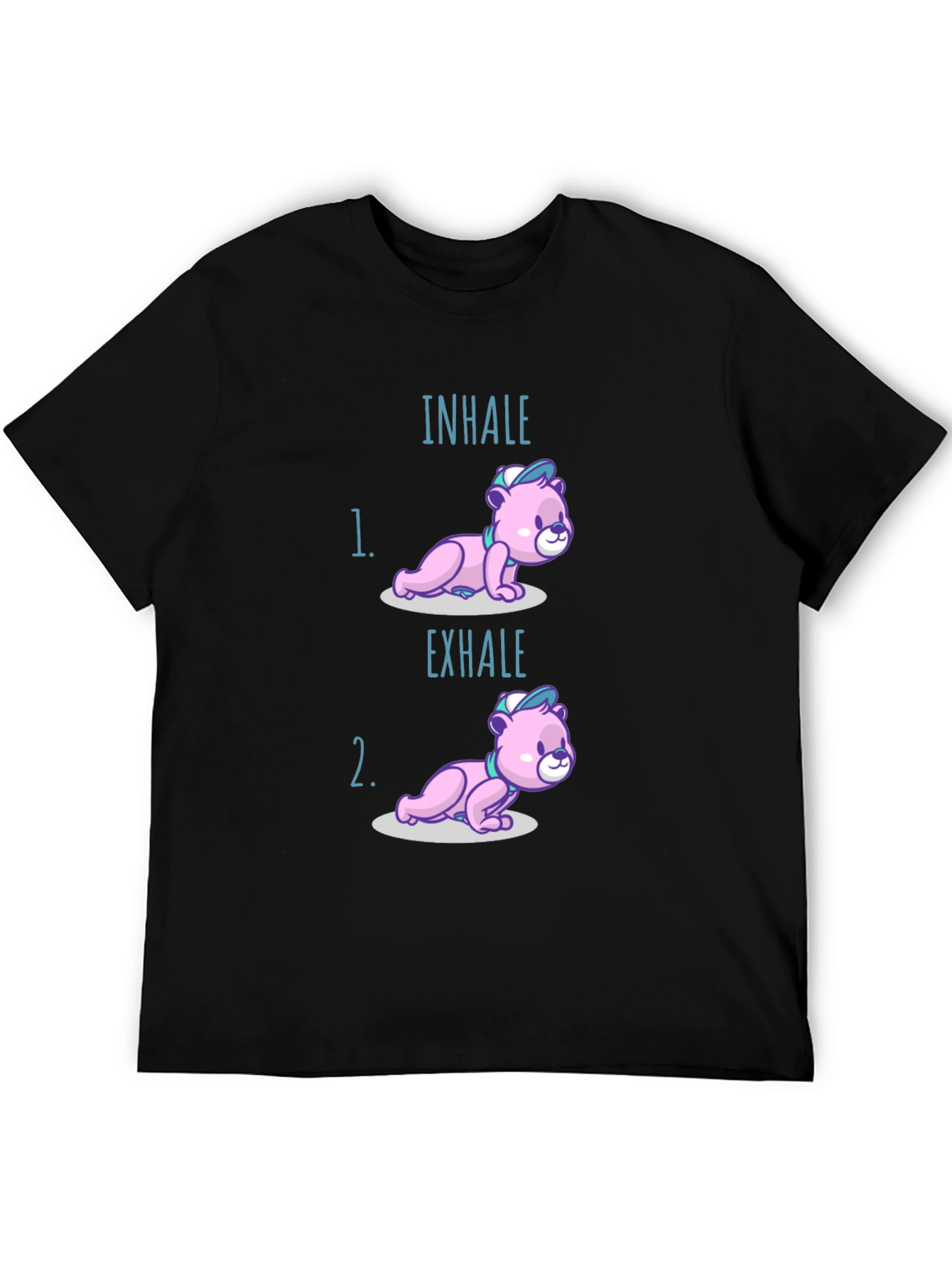 Inhale Exhale Yoga Bear T-Shirt - Meditation Comfort
