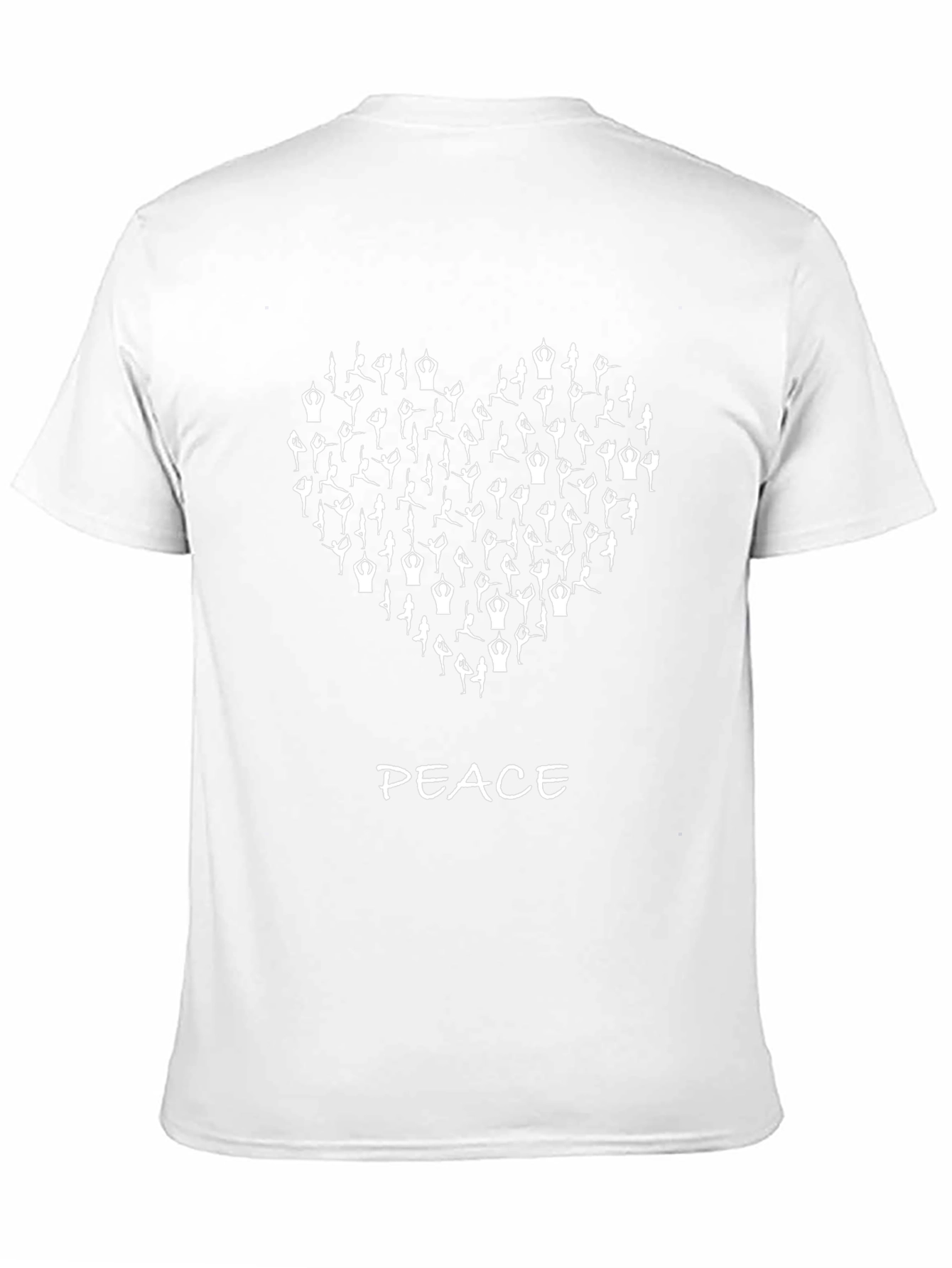 Yoga Heart Peace Graphic T-Shirt - Black