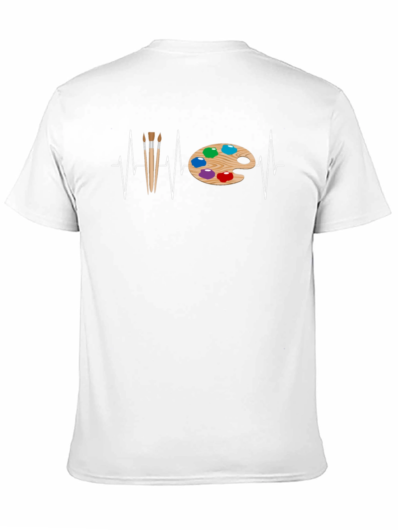Artist Heartbeat T-Shirt - Painting Palette & Brush Design