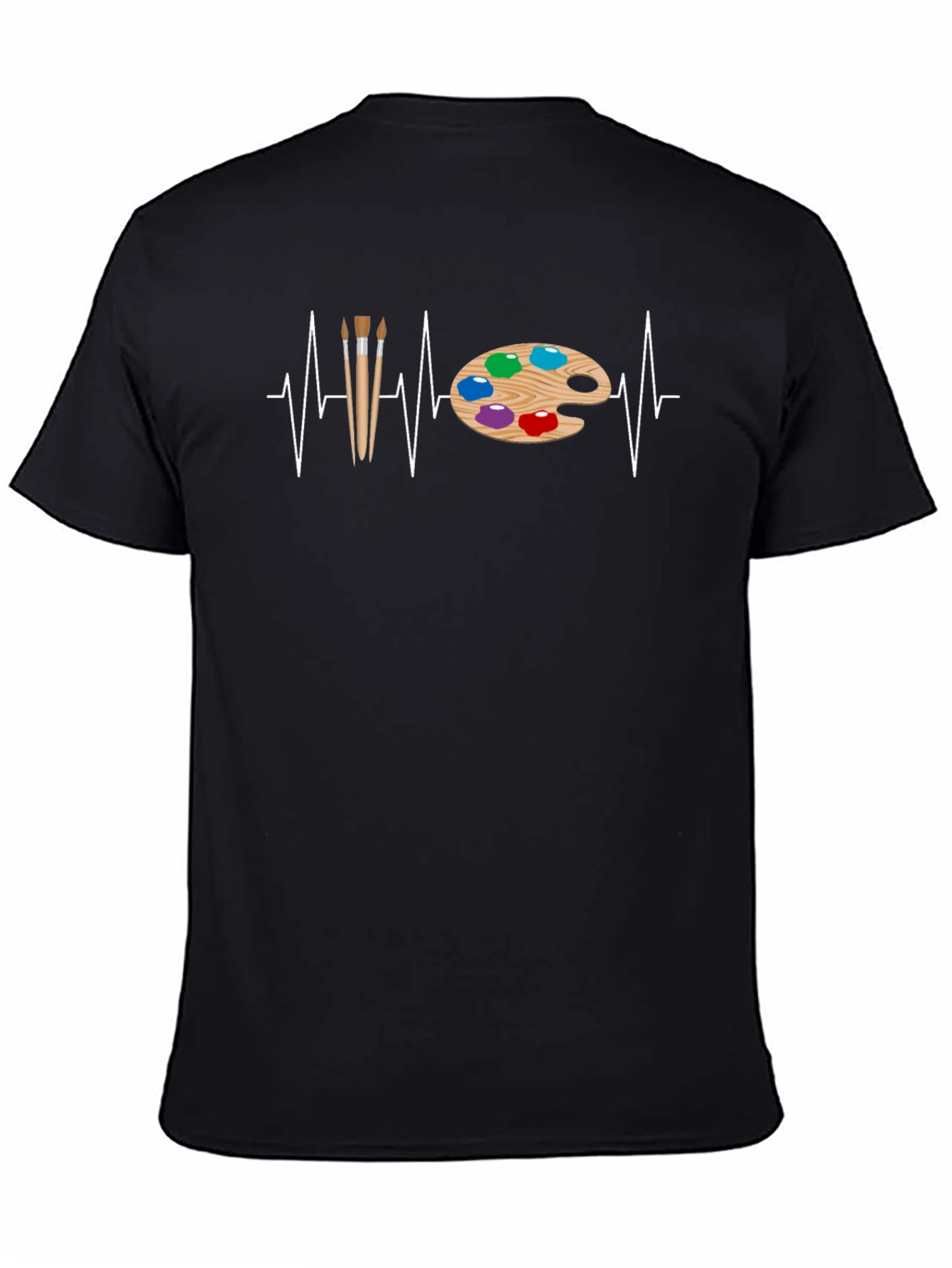 Artist Heartbeat T-Shirt - Painting Palette & Brush Design