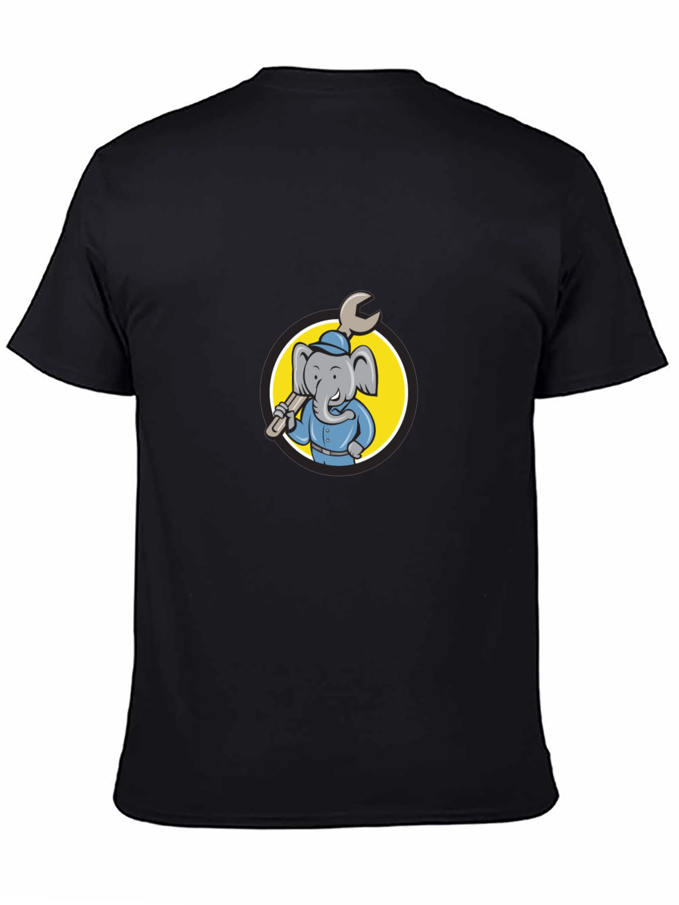 Elephant Mechanic T-Shirt - Cartoon Animal Tee