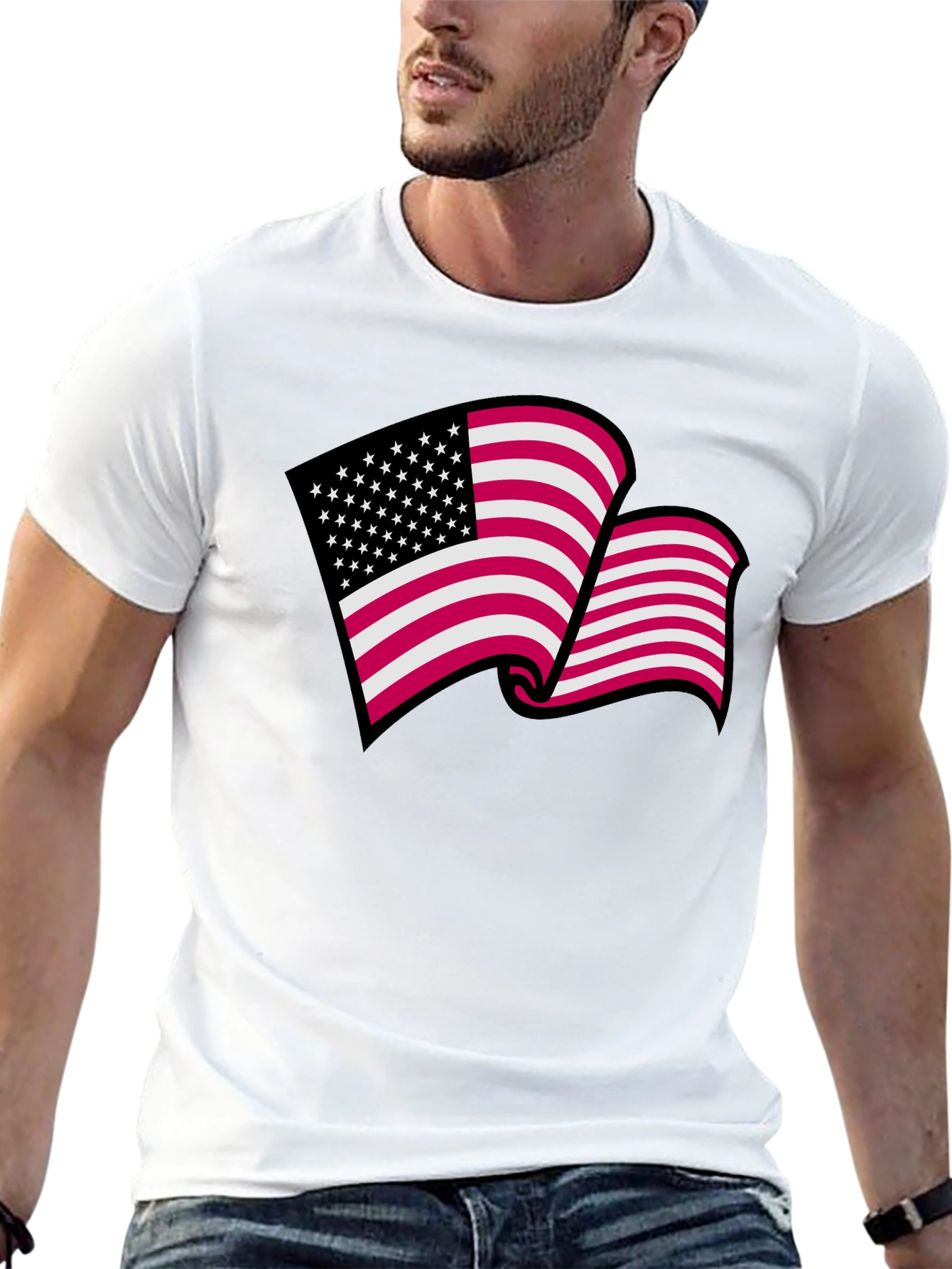 American Flag Graphic T-Shirt