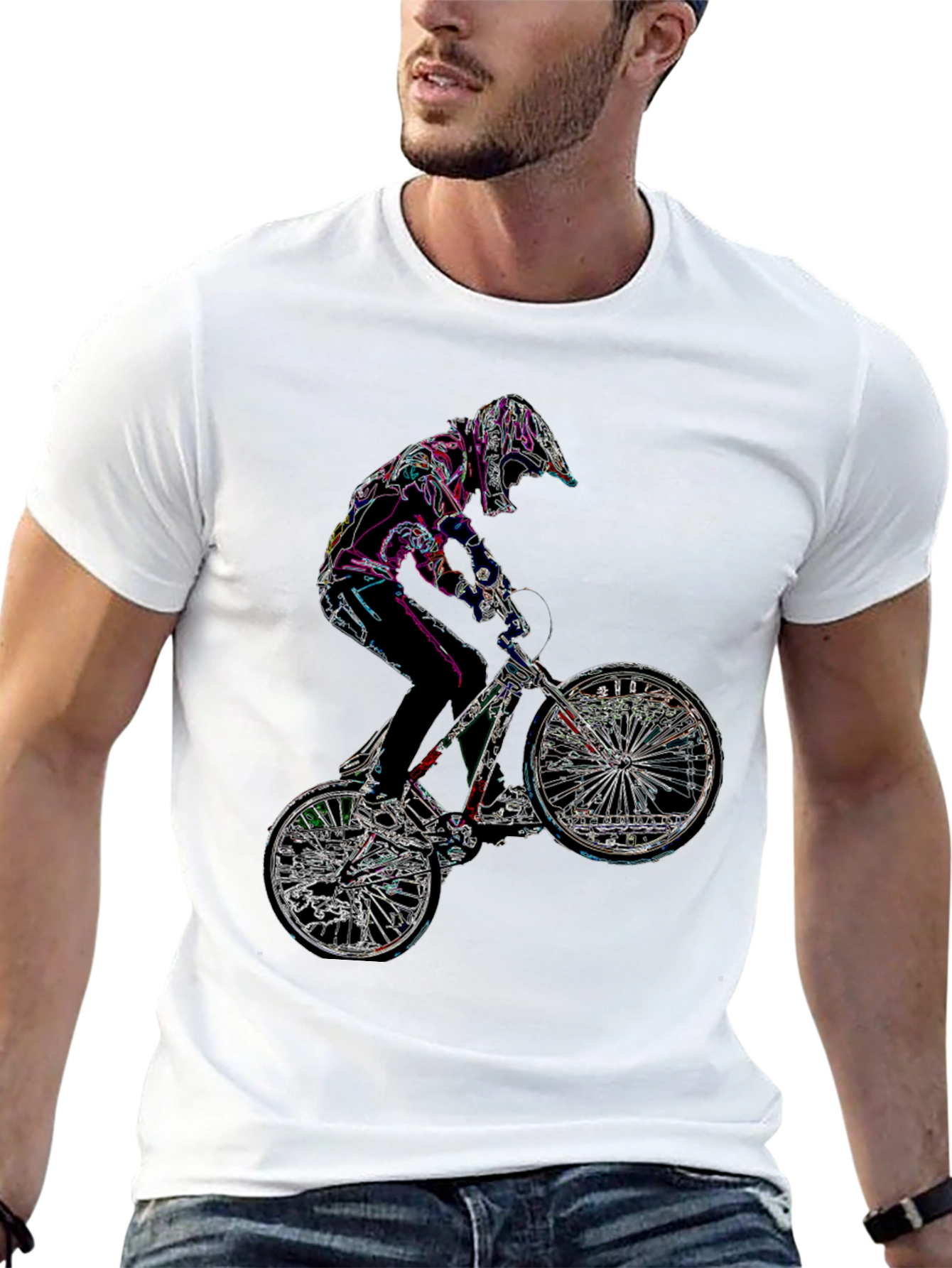 BMX Rider Graphic Tee - Black