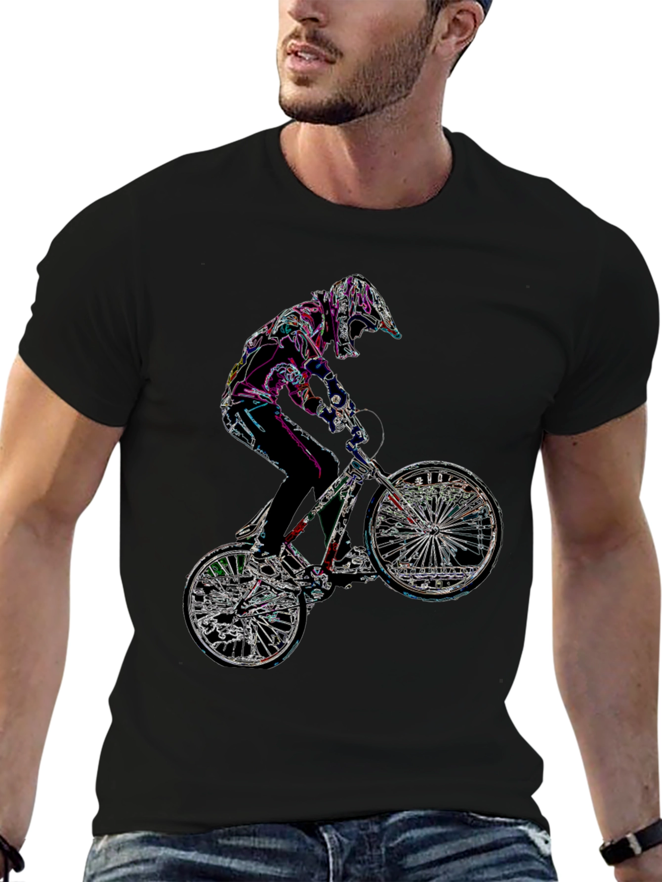 BMX Rider Graphic Tee - Black