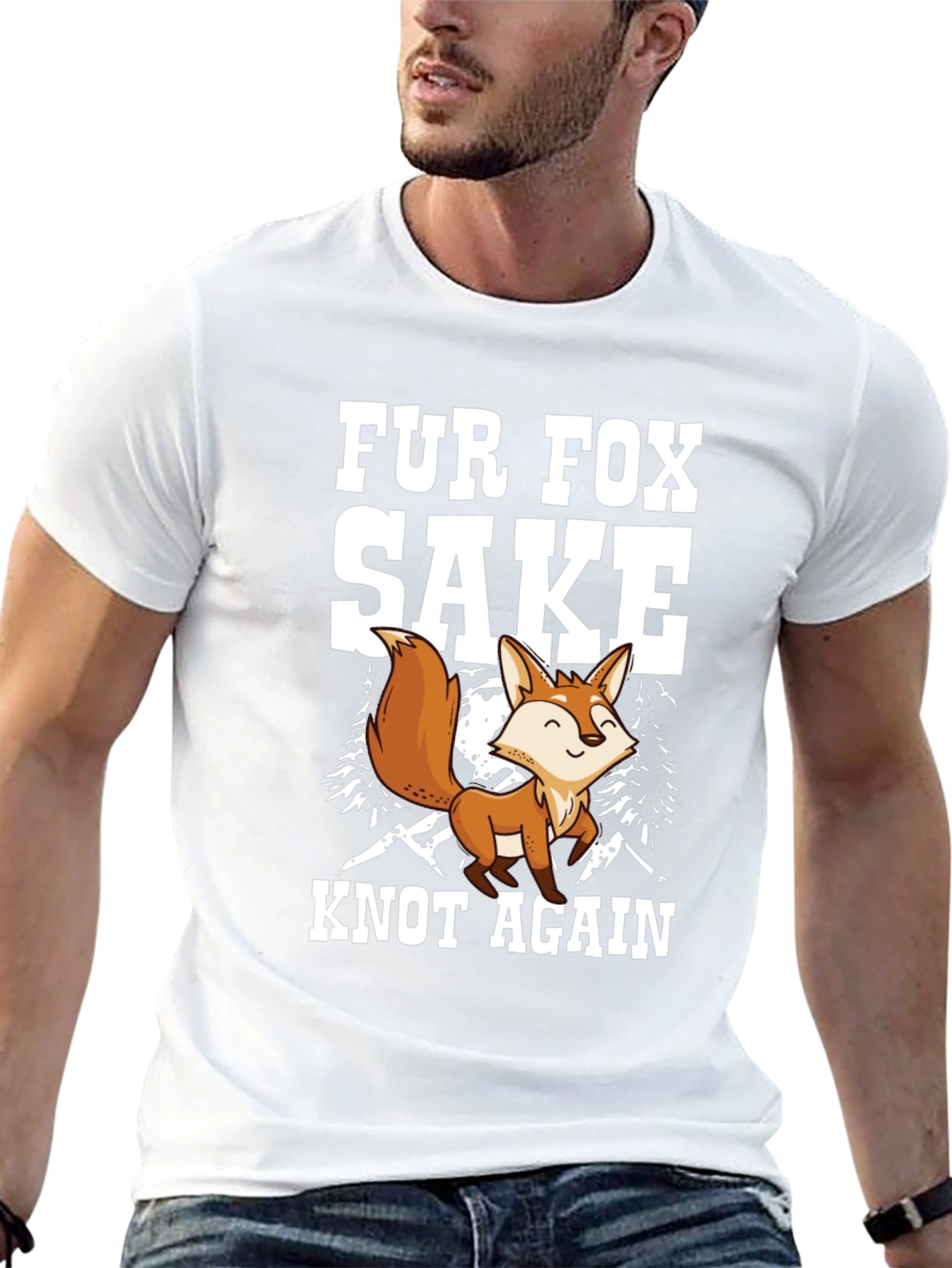 Fur Fox Sake T-Shirt - Knot Again Pun Tee