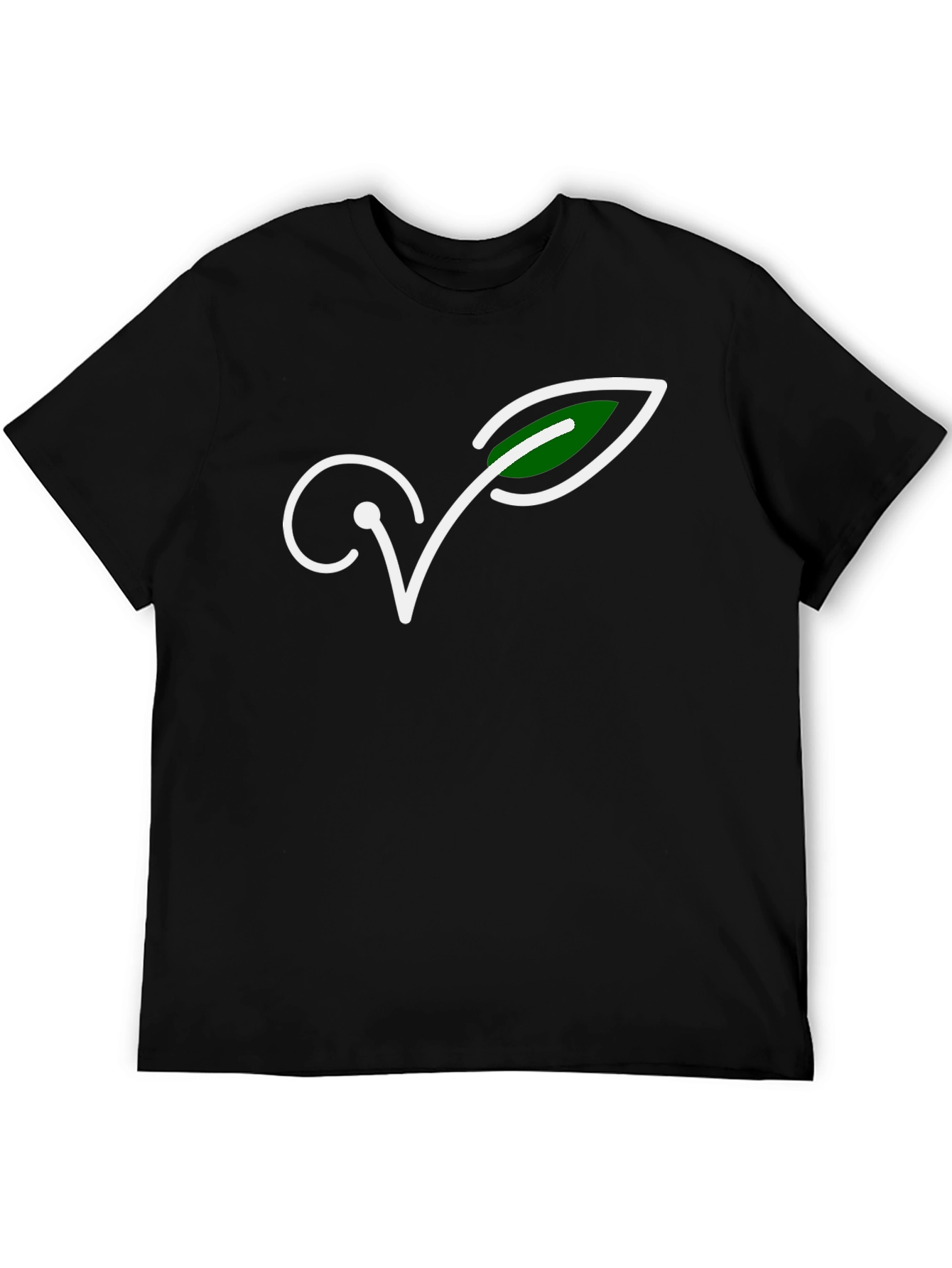 Vegan Symbol T-Shirt - Black Ethical Fashion