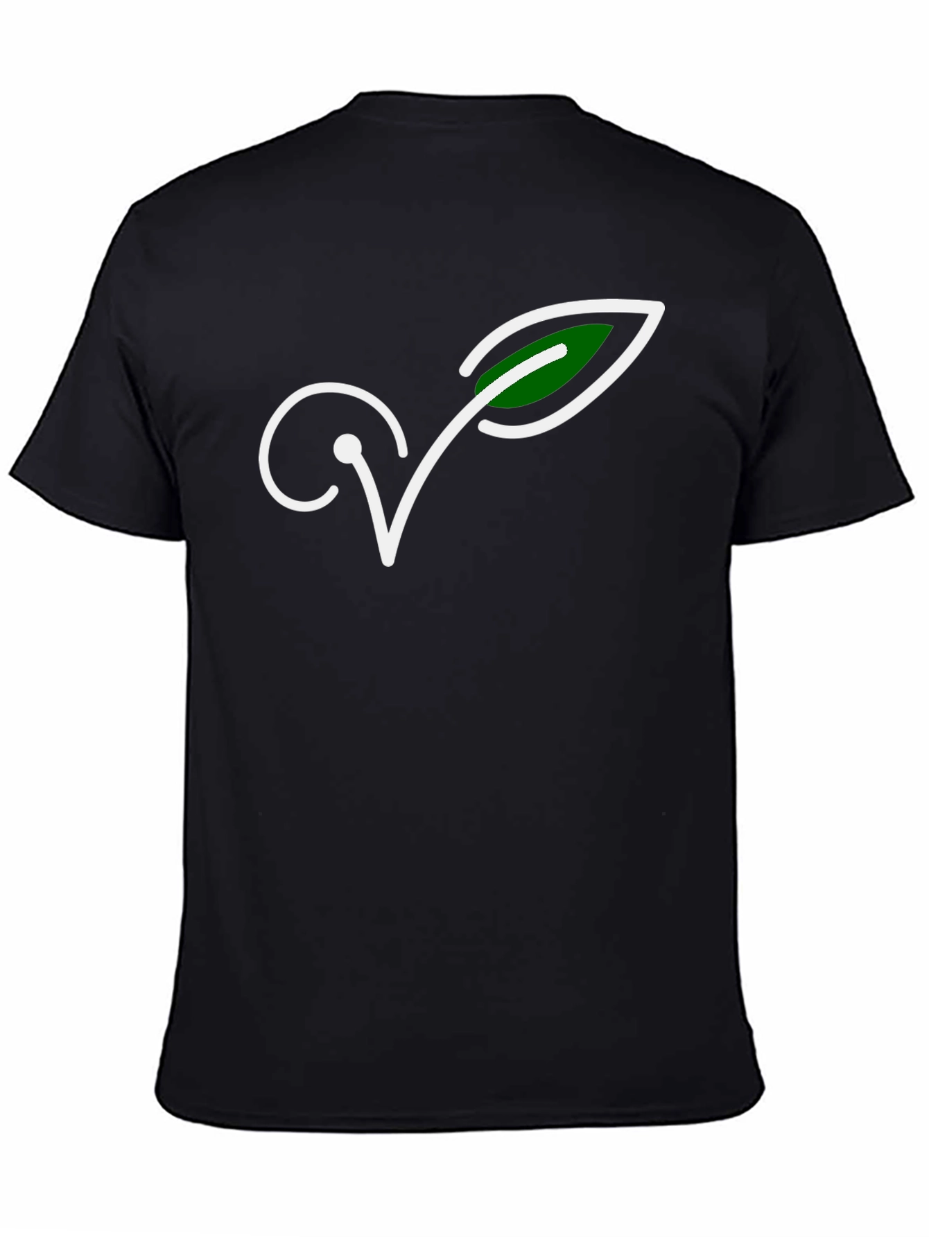 Vegan Symbol T-Shirt - Black Ethical Fashion