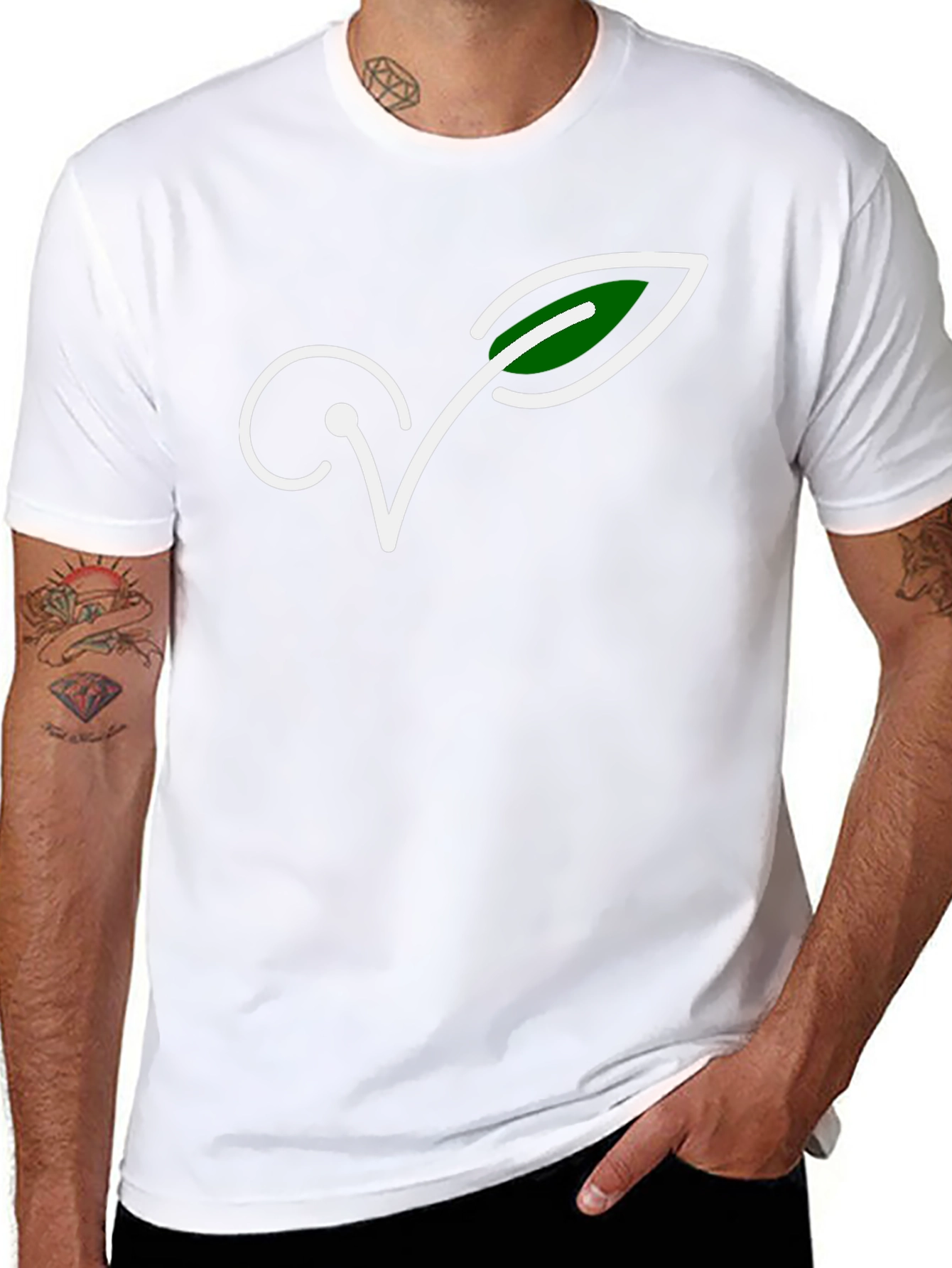 Vegan Symbol T-Shirt - Black Ethical Fashion