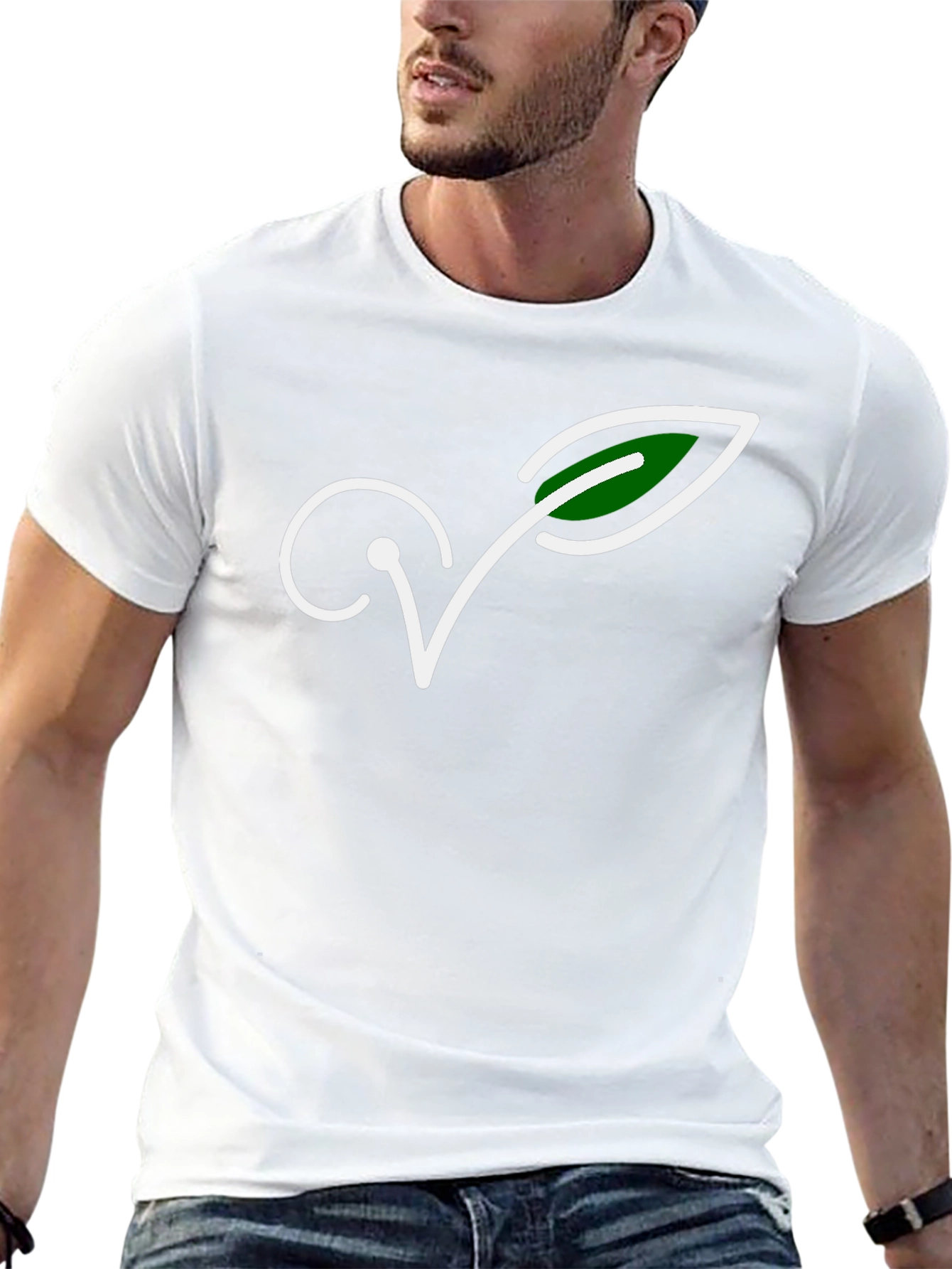 Vegan Symbol T-Shirt - Black Ethical Fashion