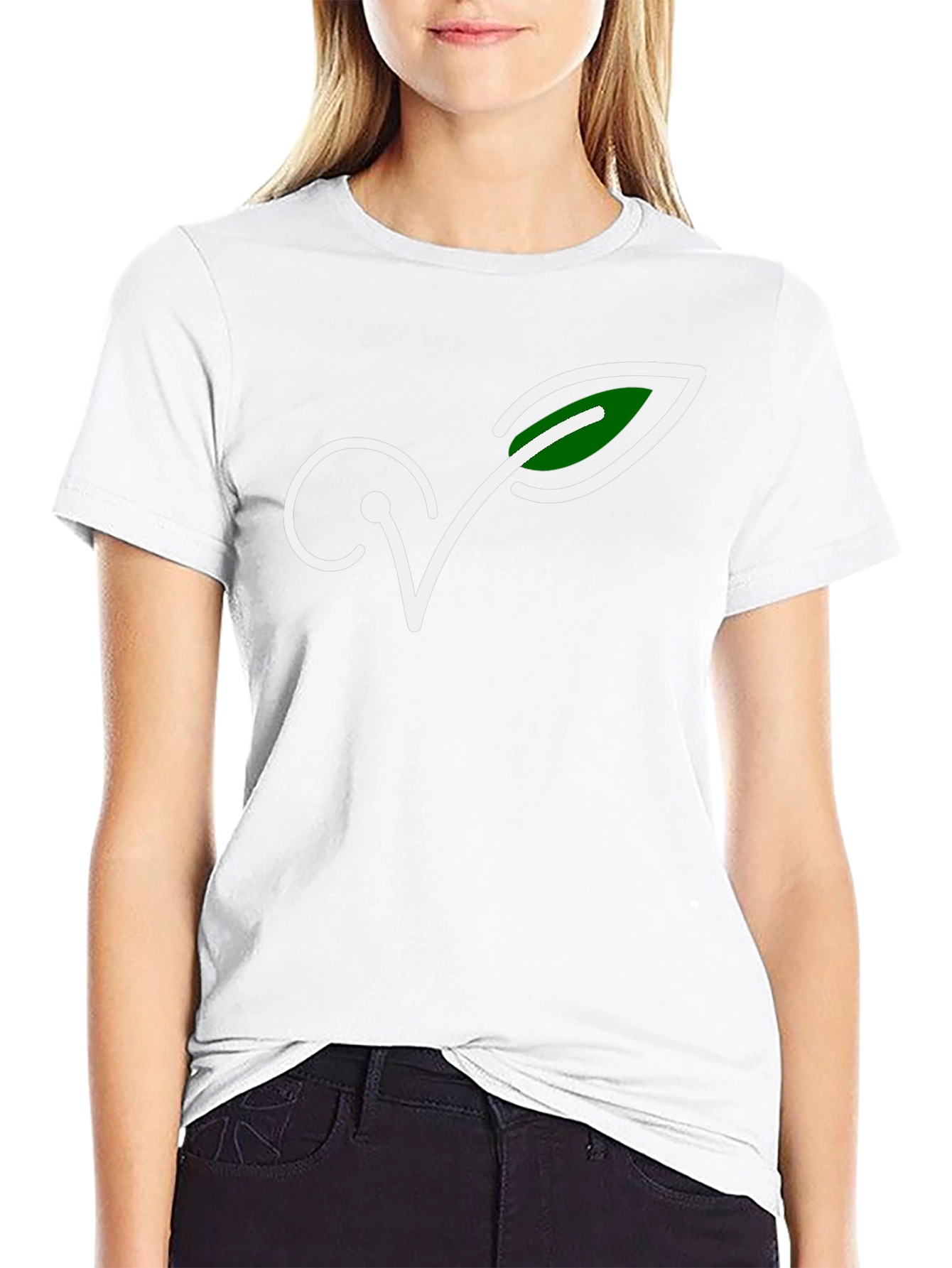 Vegan Symbol T-Shirt - Black Ethical Fashion