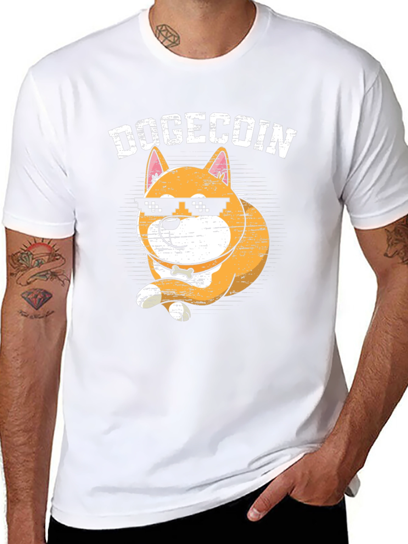 DogeCoin Crypto Cartoon Graphic T-Shirt