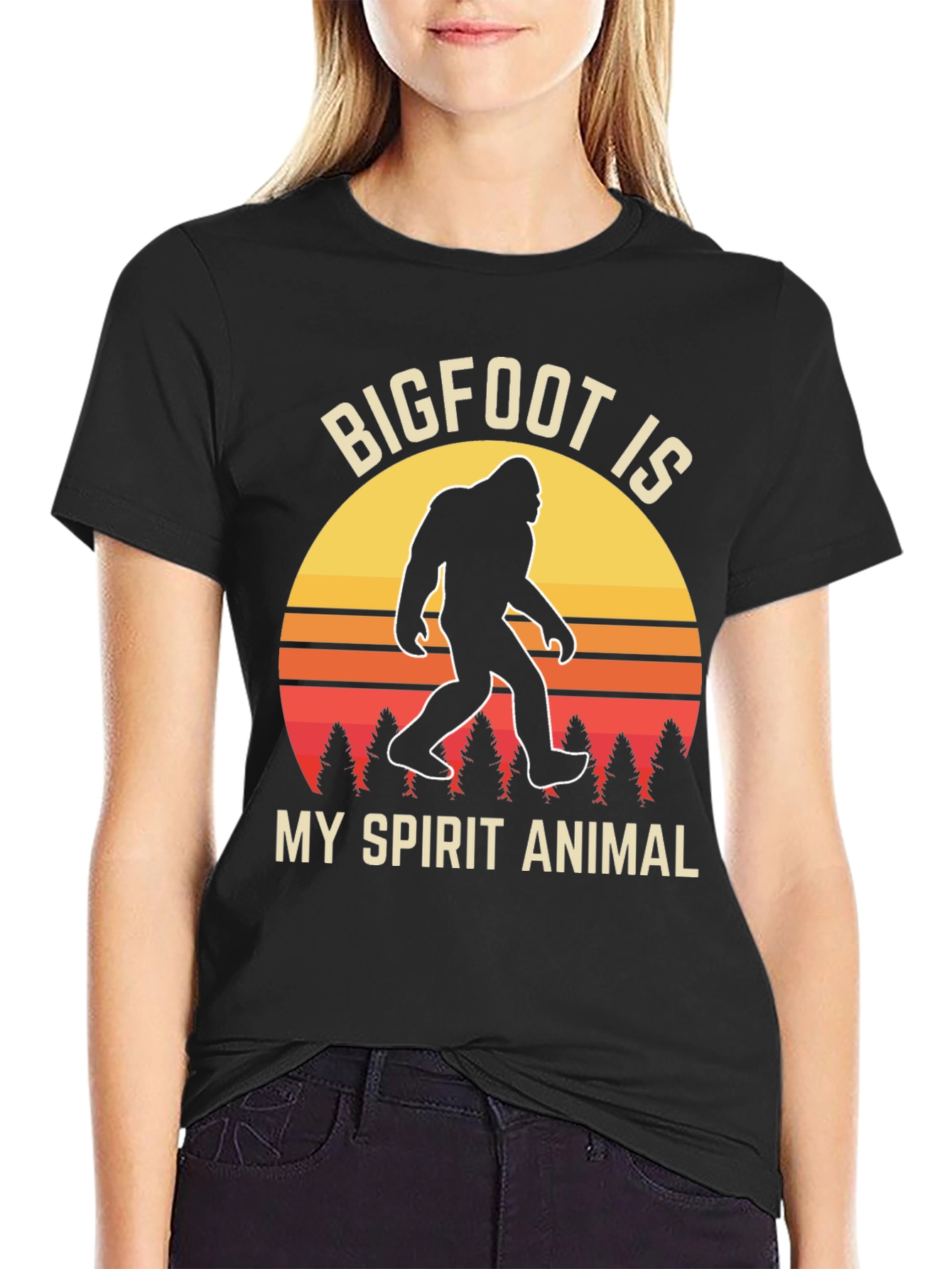 Bigfoot Spirit Animal T-Shirt - Retro Design