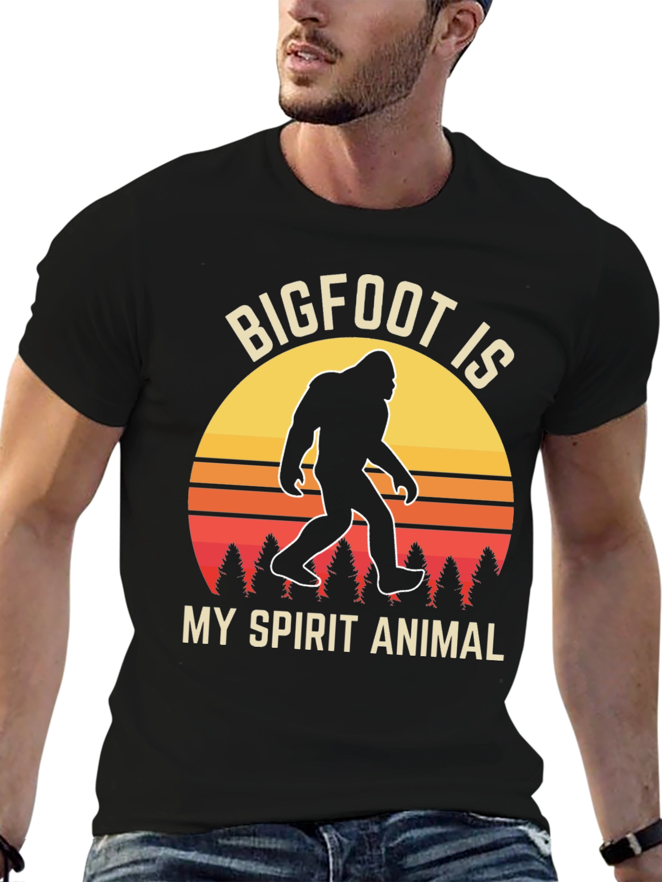 Bigfoot Spirit Animal T-Shirt - Retro Design