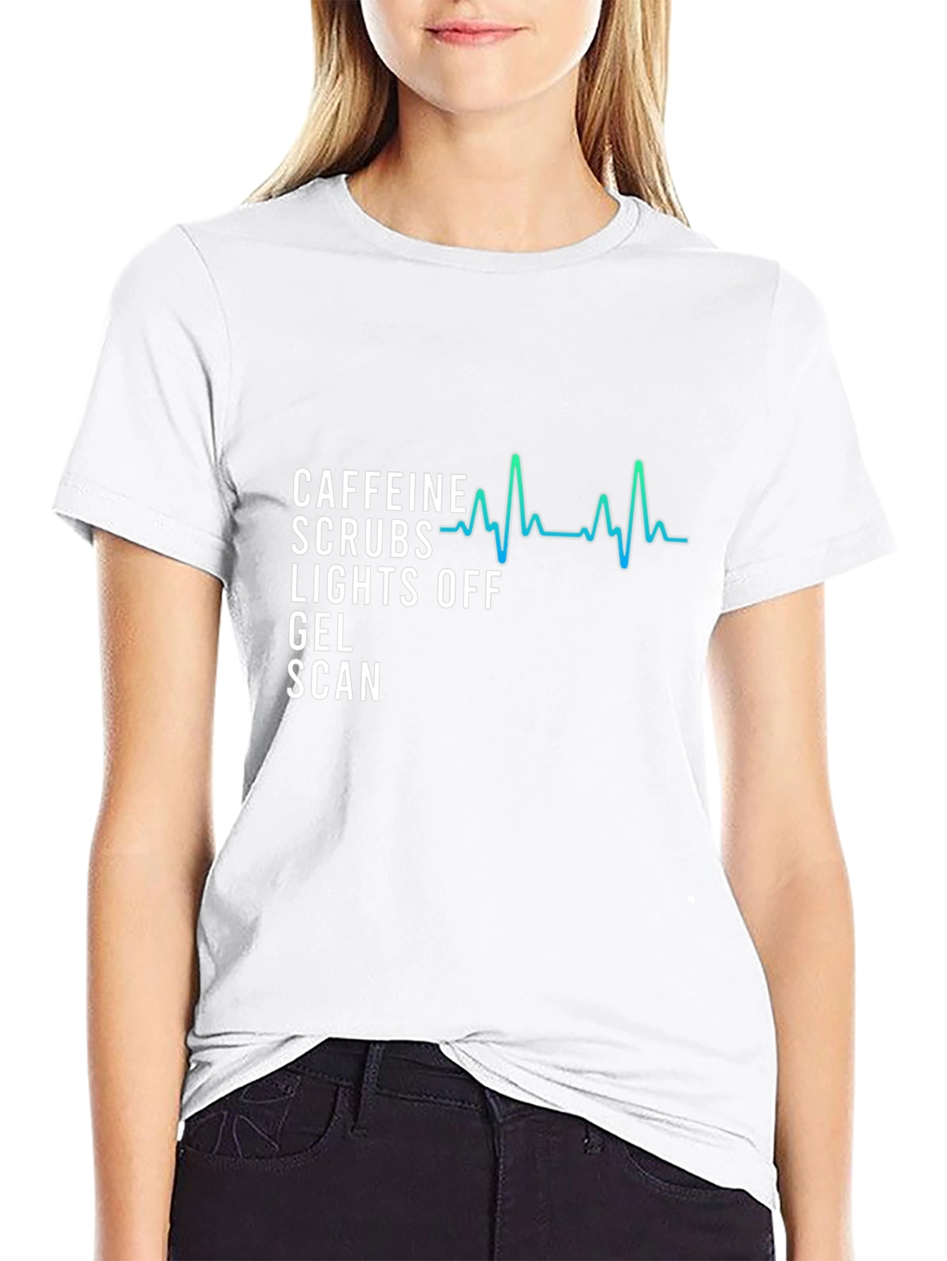 Caffeine Scrubs Lights Off T-Shirt - Scan Tech