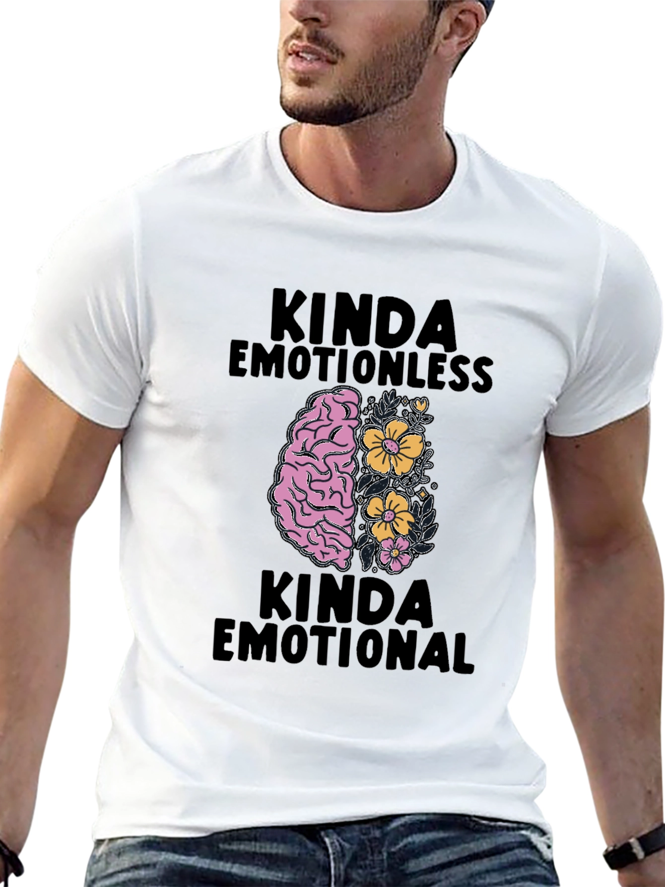 Kinda Emotional Graphic Tee - Black
