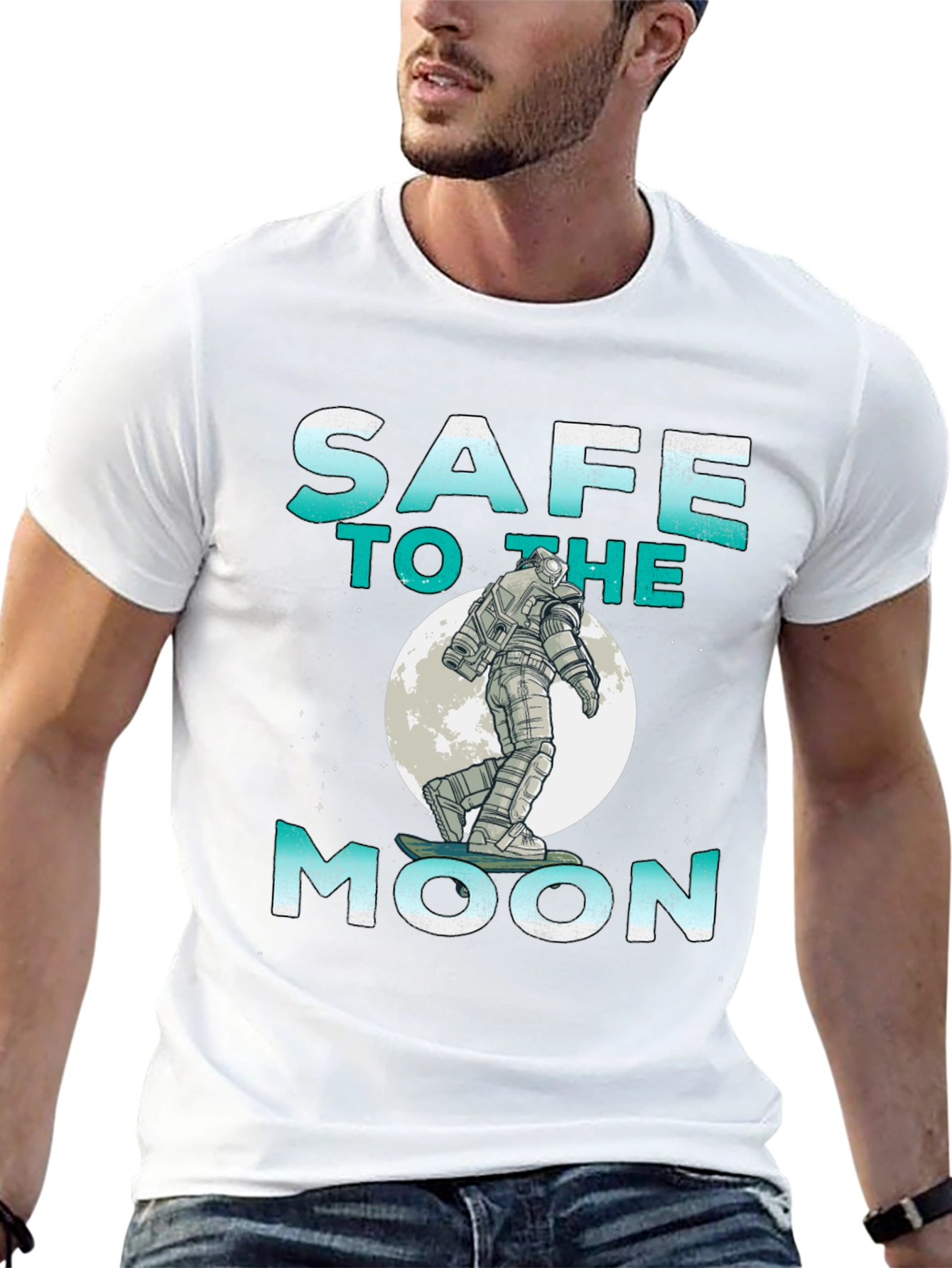 Safe to the Moon Graphic T-Shirt