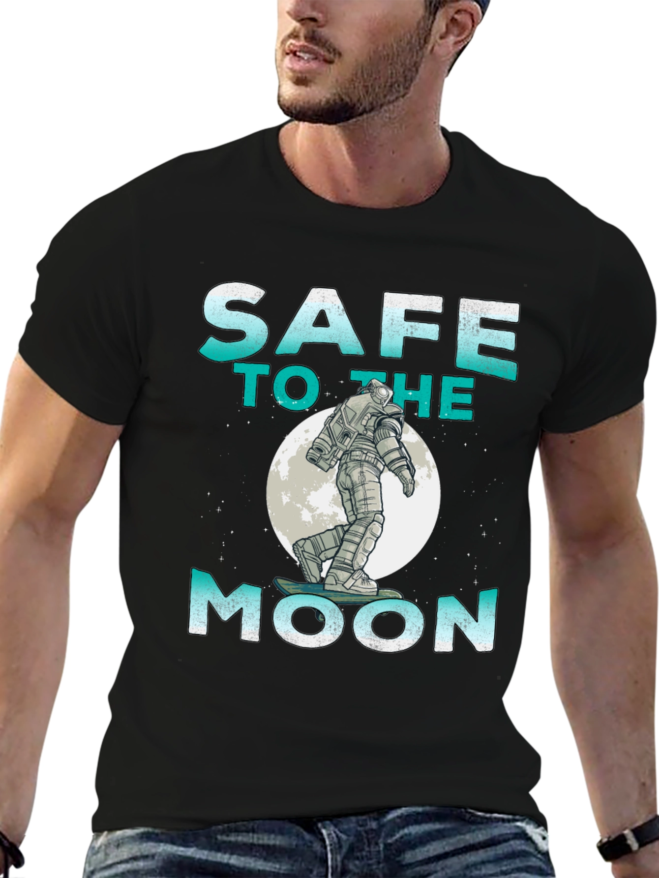 Safe to the Moon Graphic T-Shirt