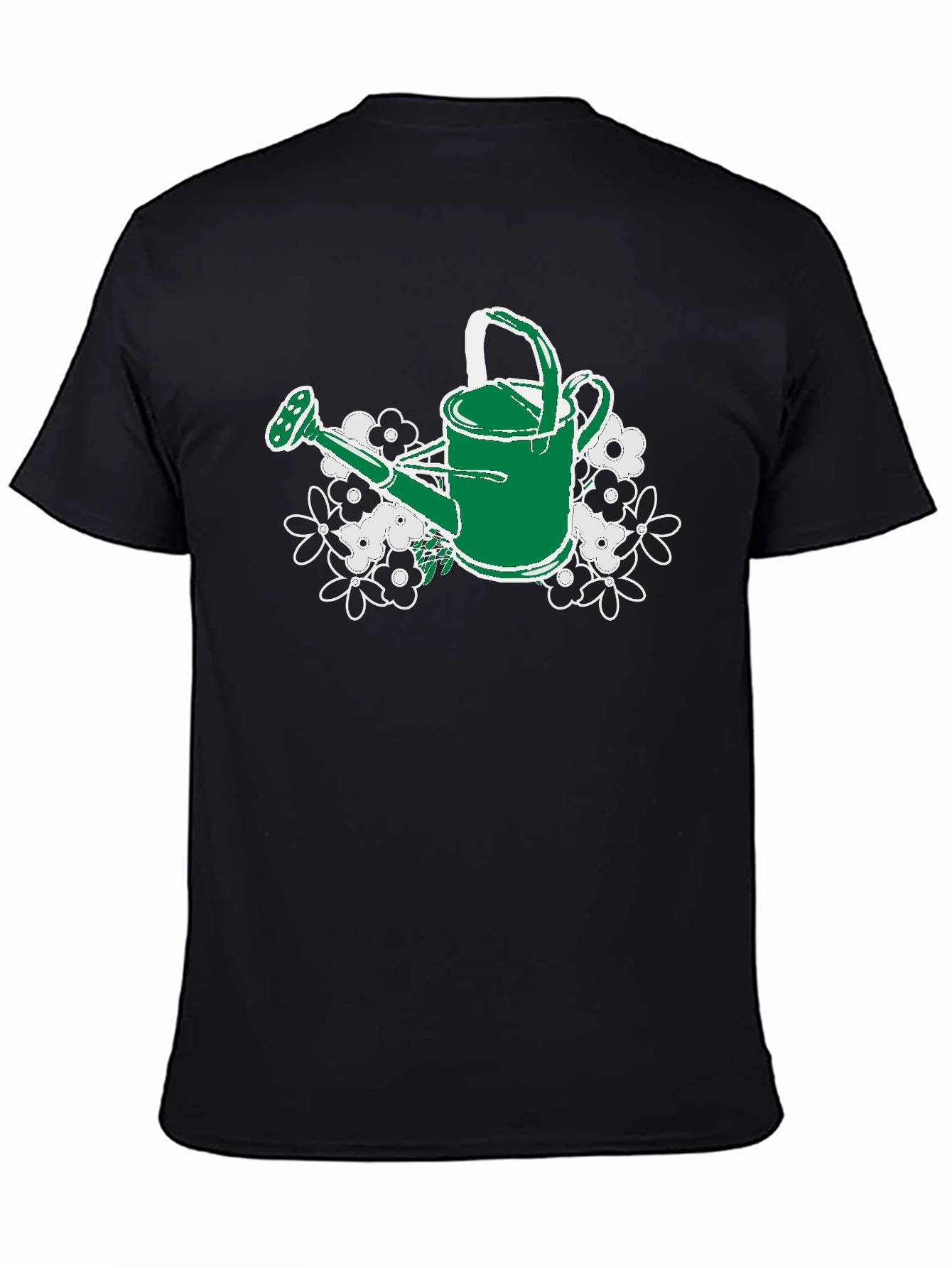 Gardening Watering Can T-Shirt - Floral Design