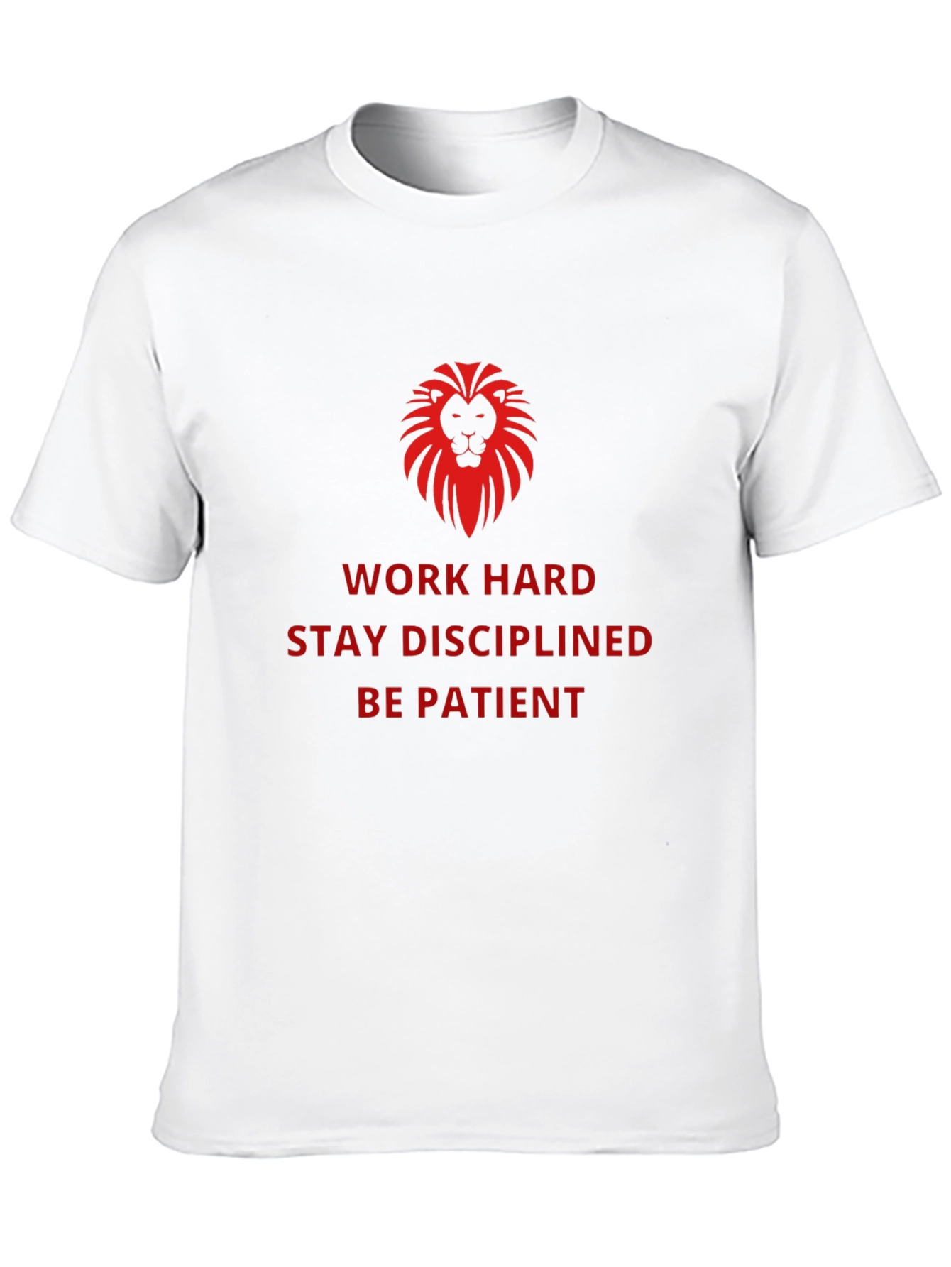 Motivational Lion Graphic Black T-Shirt