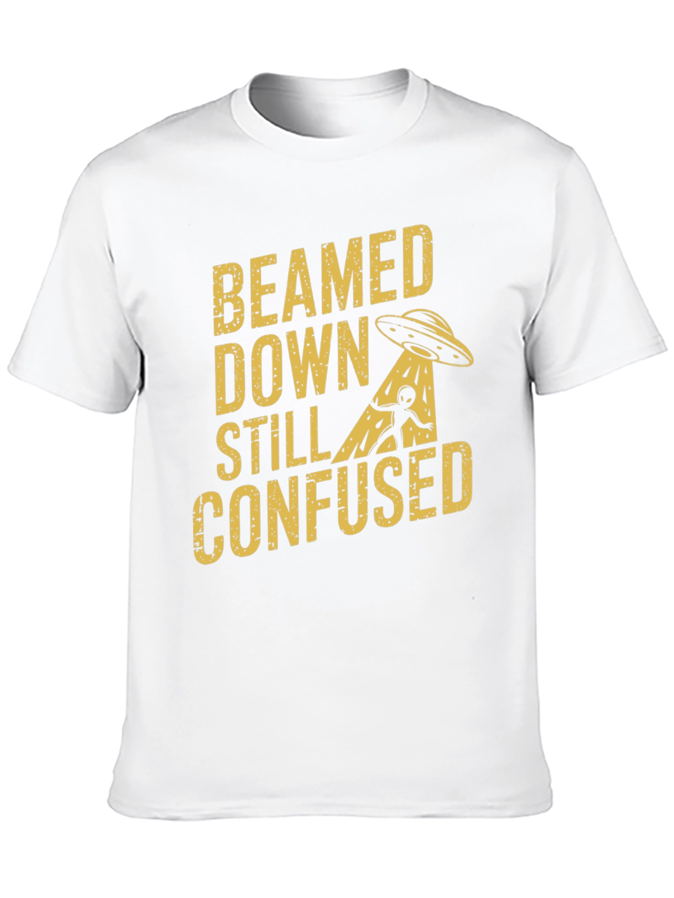 Beamed Down Still Confused Graphic T-Shirt - Black