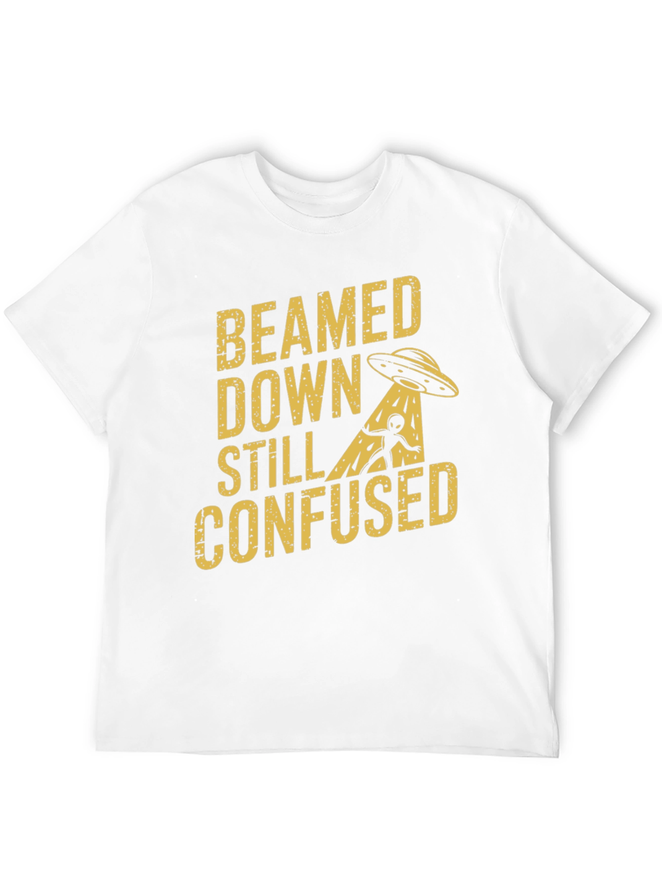Beamed Down Still Confused Graphic T-Shirt - Black