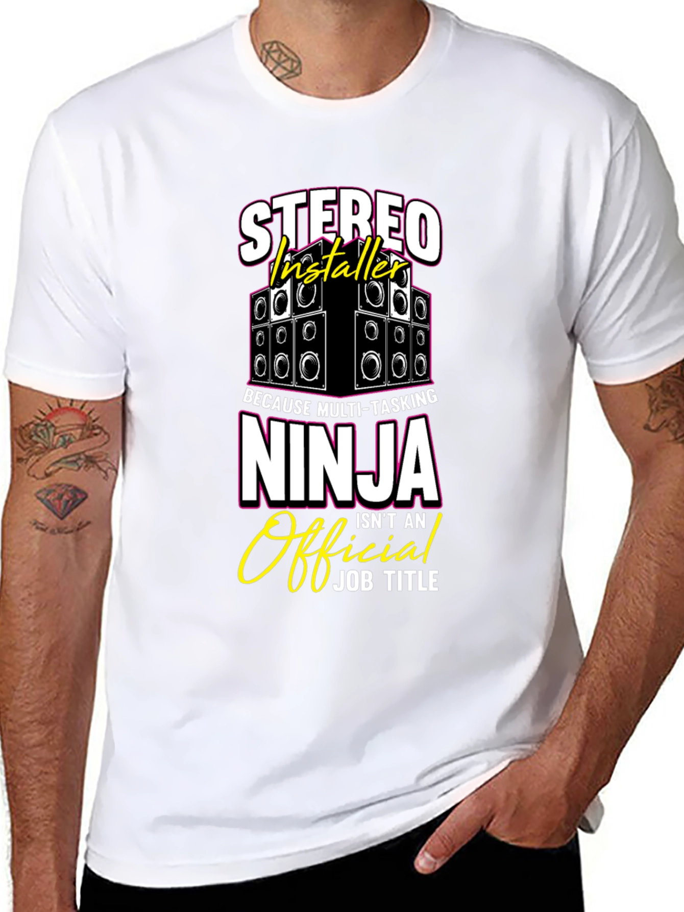 Stereo Installer Ninja T-Shirt Funny Gift