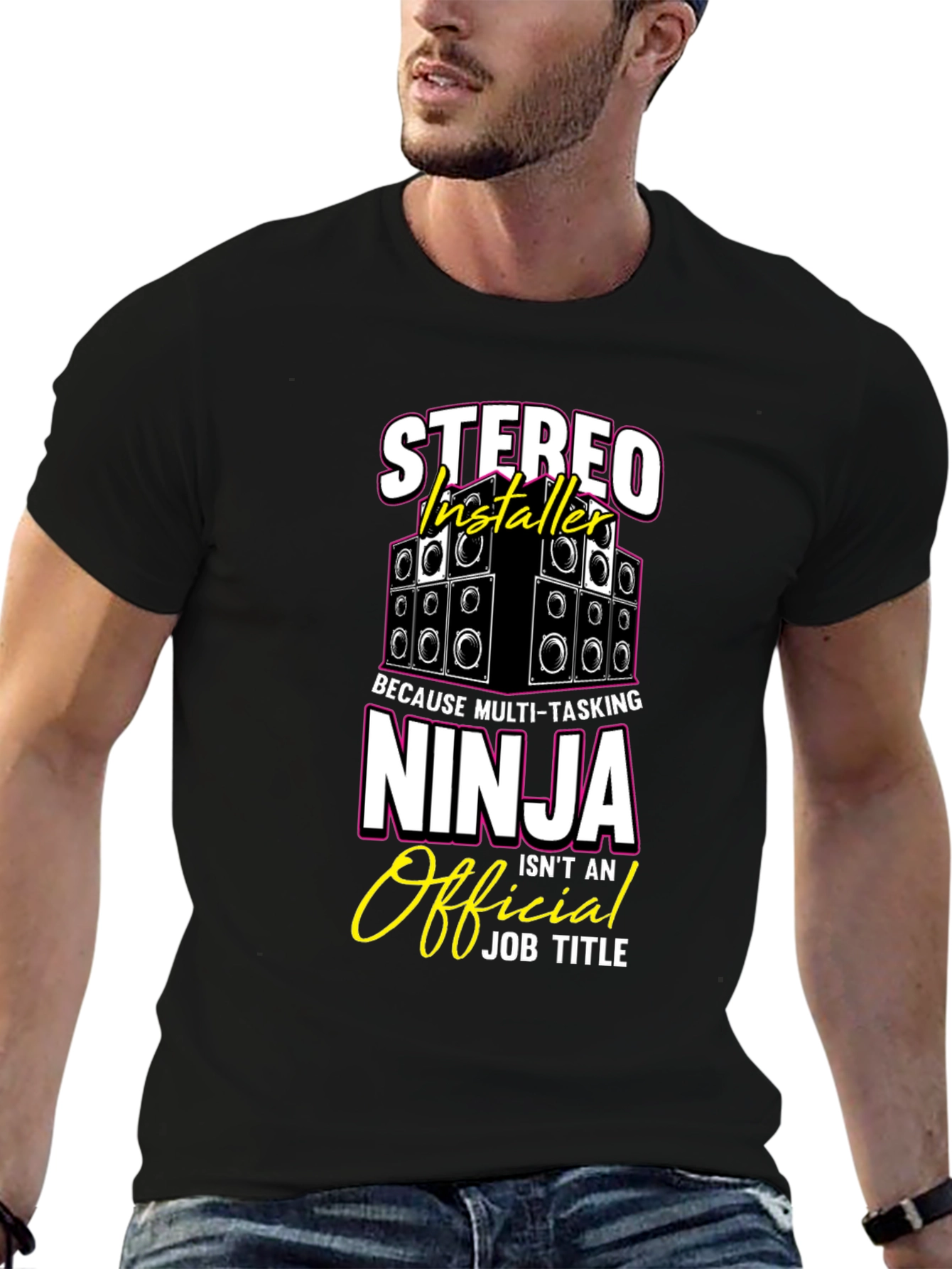Stereo Installer Ninja T-Shirt Funny Gift