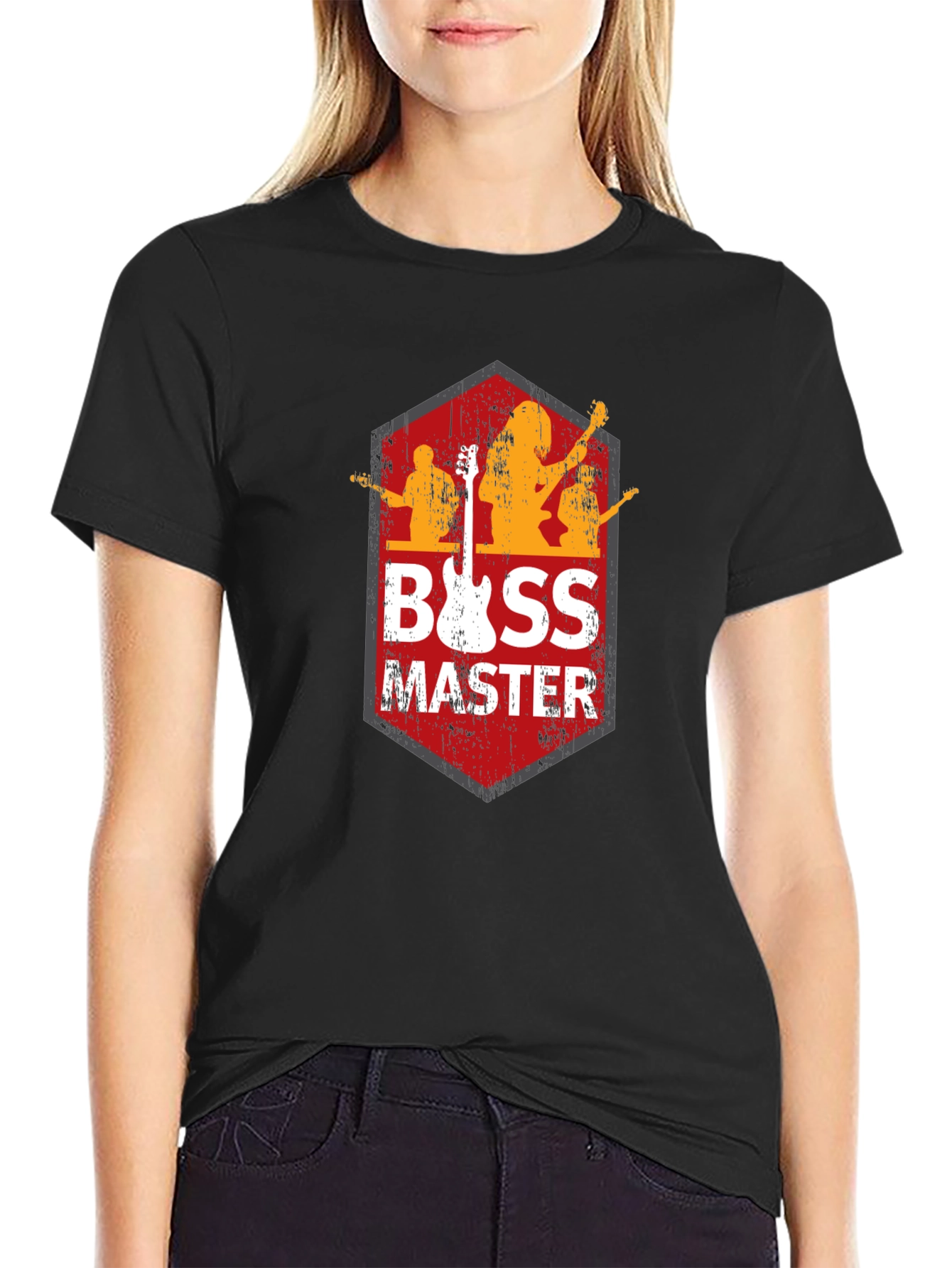 Bass Master Black Graphic T-Shirt for Music Lovers