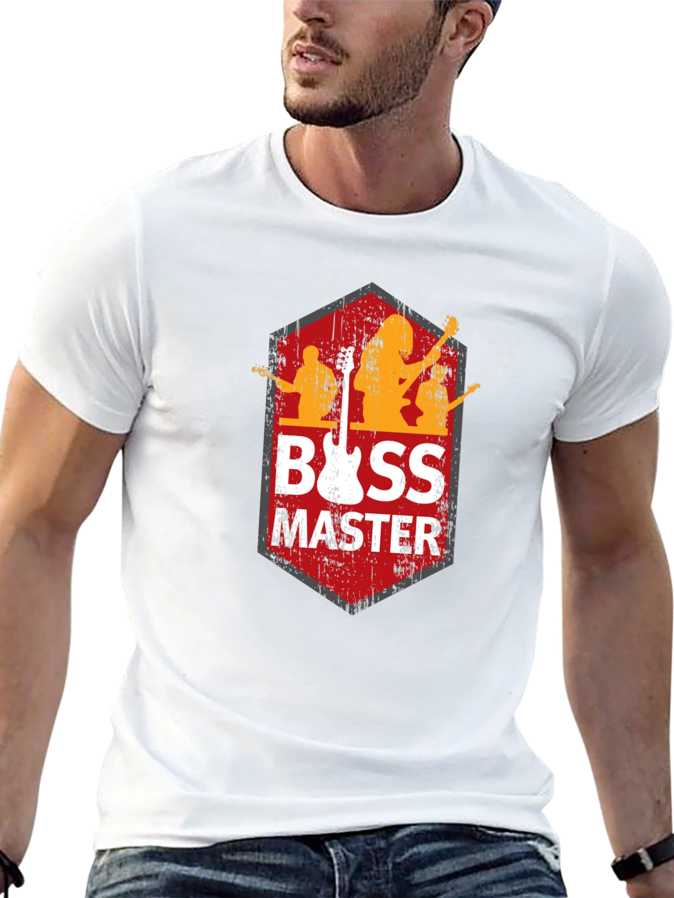 Bass Master Black Graphic T-Shirt for Music Lovers
