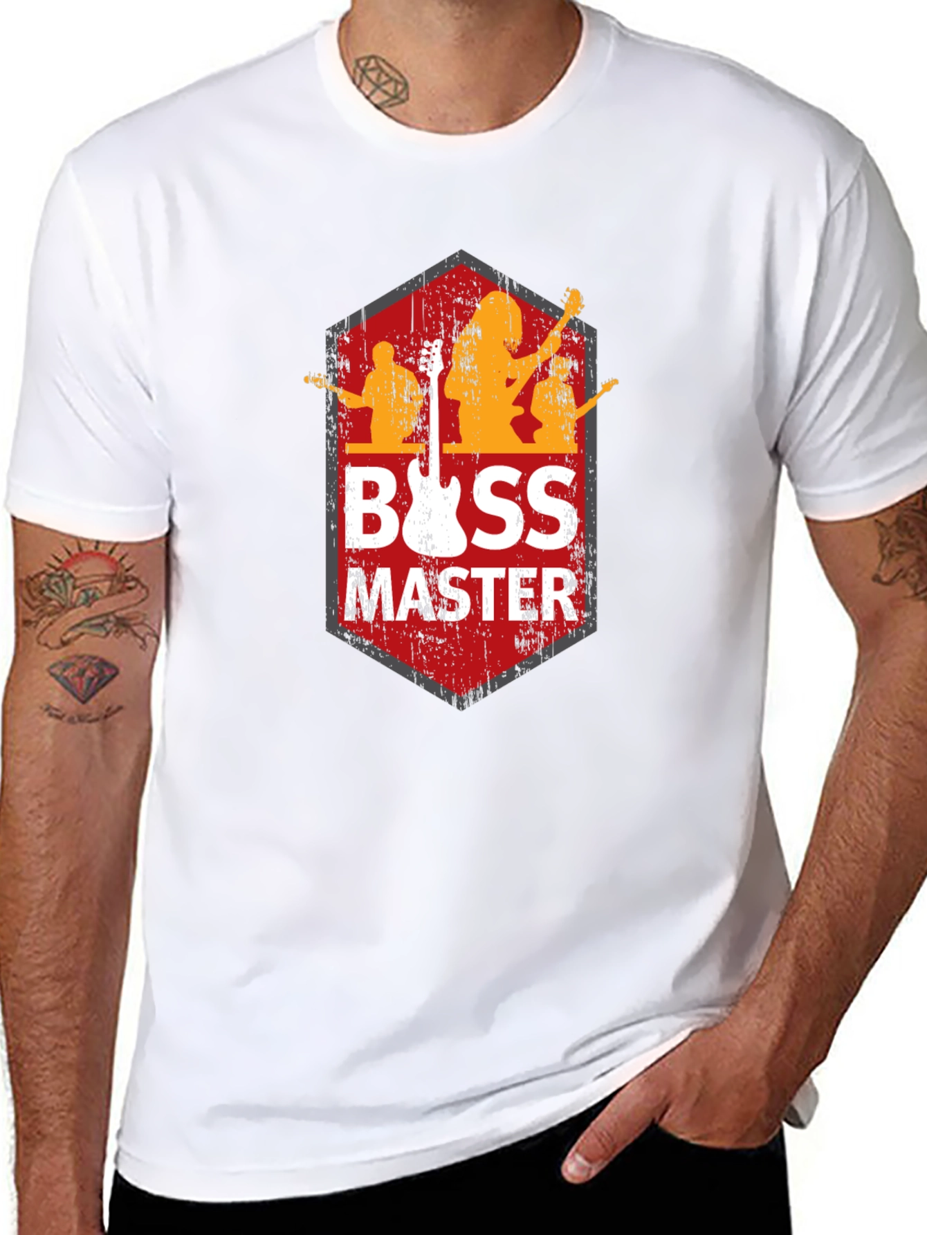 Bass Master Black Graphic T-Shirt for Music Lovers