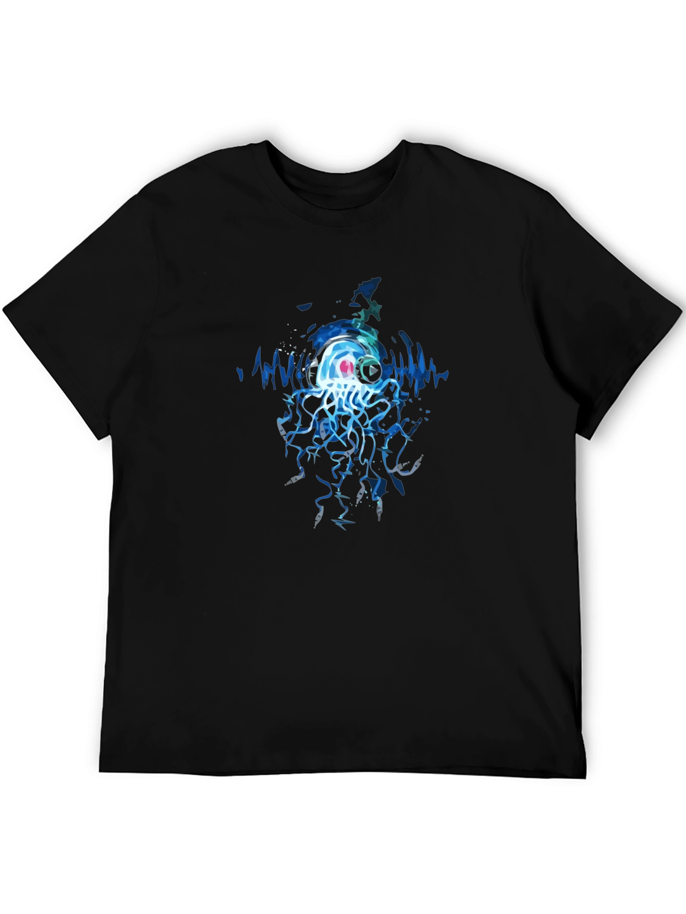 Jellyfish DJ Graphic Tee - Cool Black T-Shirt