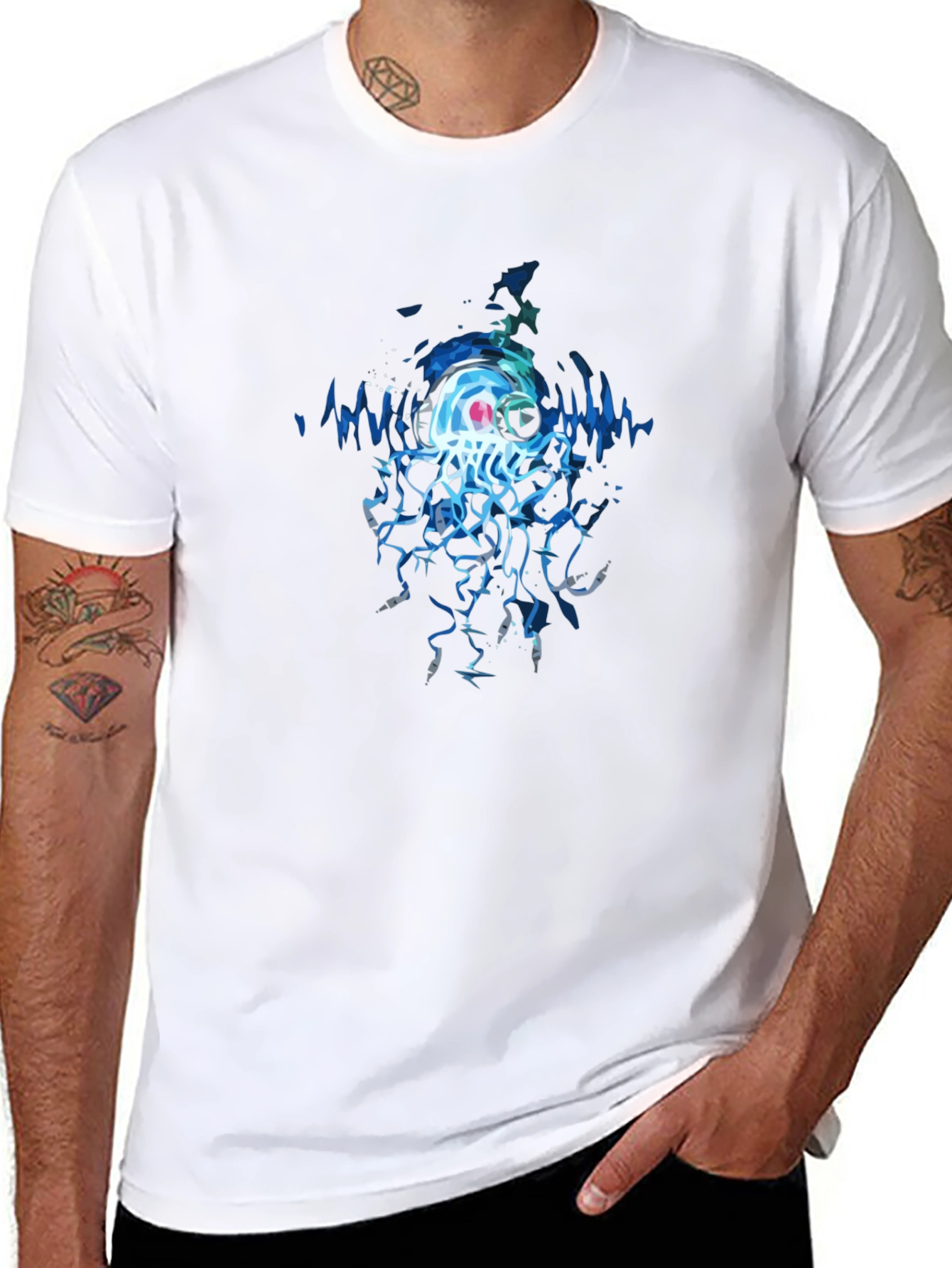 Jellyfish DJ Graphic Tee - Cool Black T-Shirt
