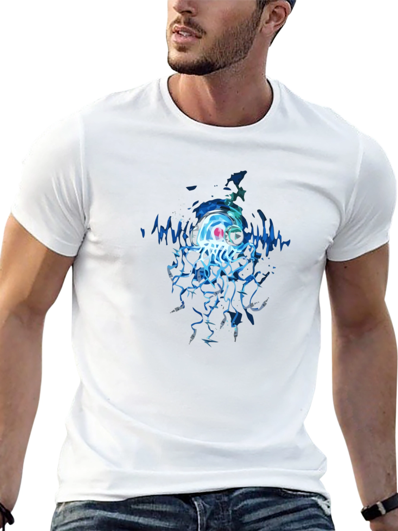 Jellyfish DJ Graphic Tee - Cool Black T-Shirt