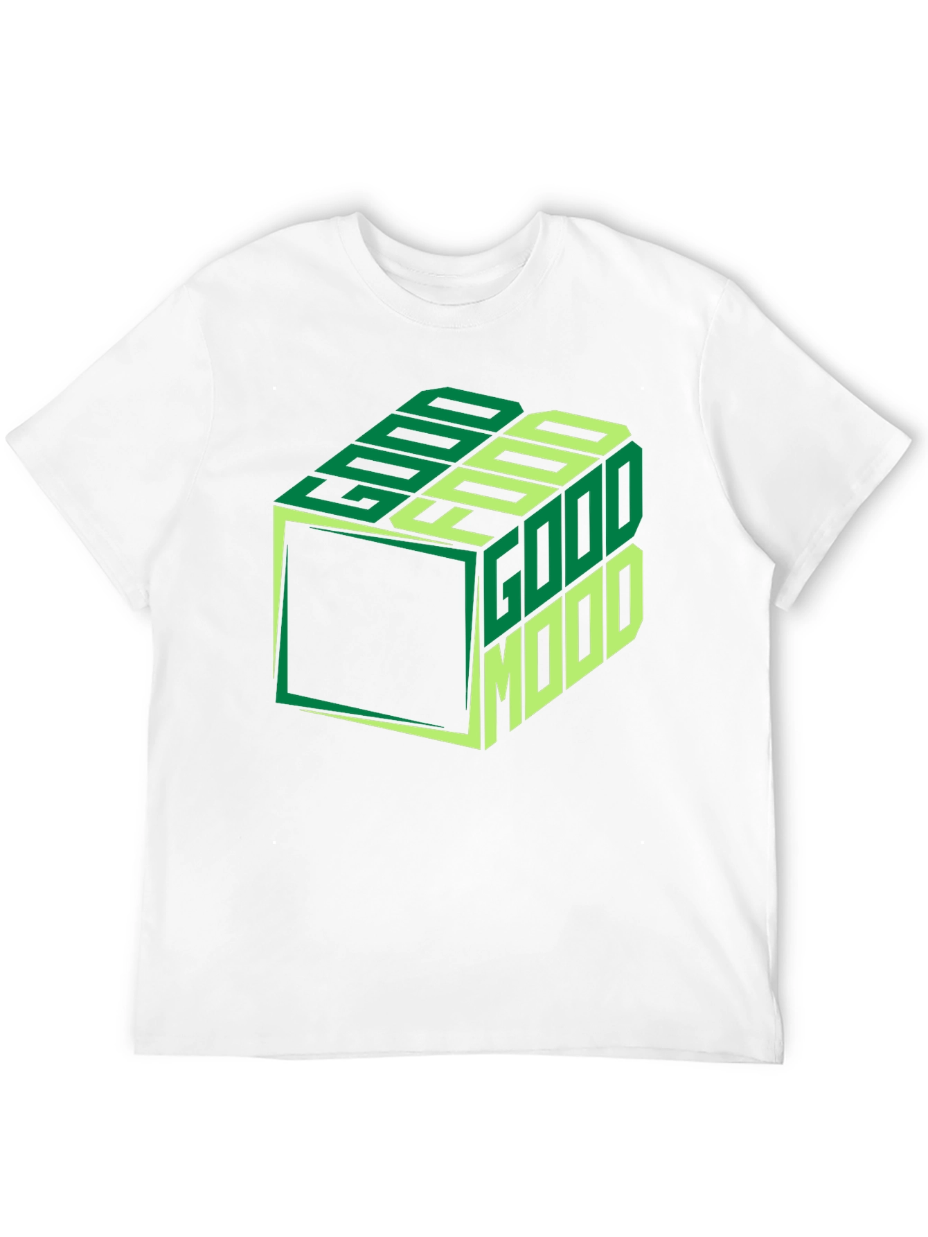 Good Mood Cube Graphic Tee - Stylish Comfort