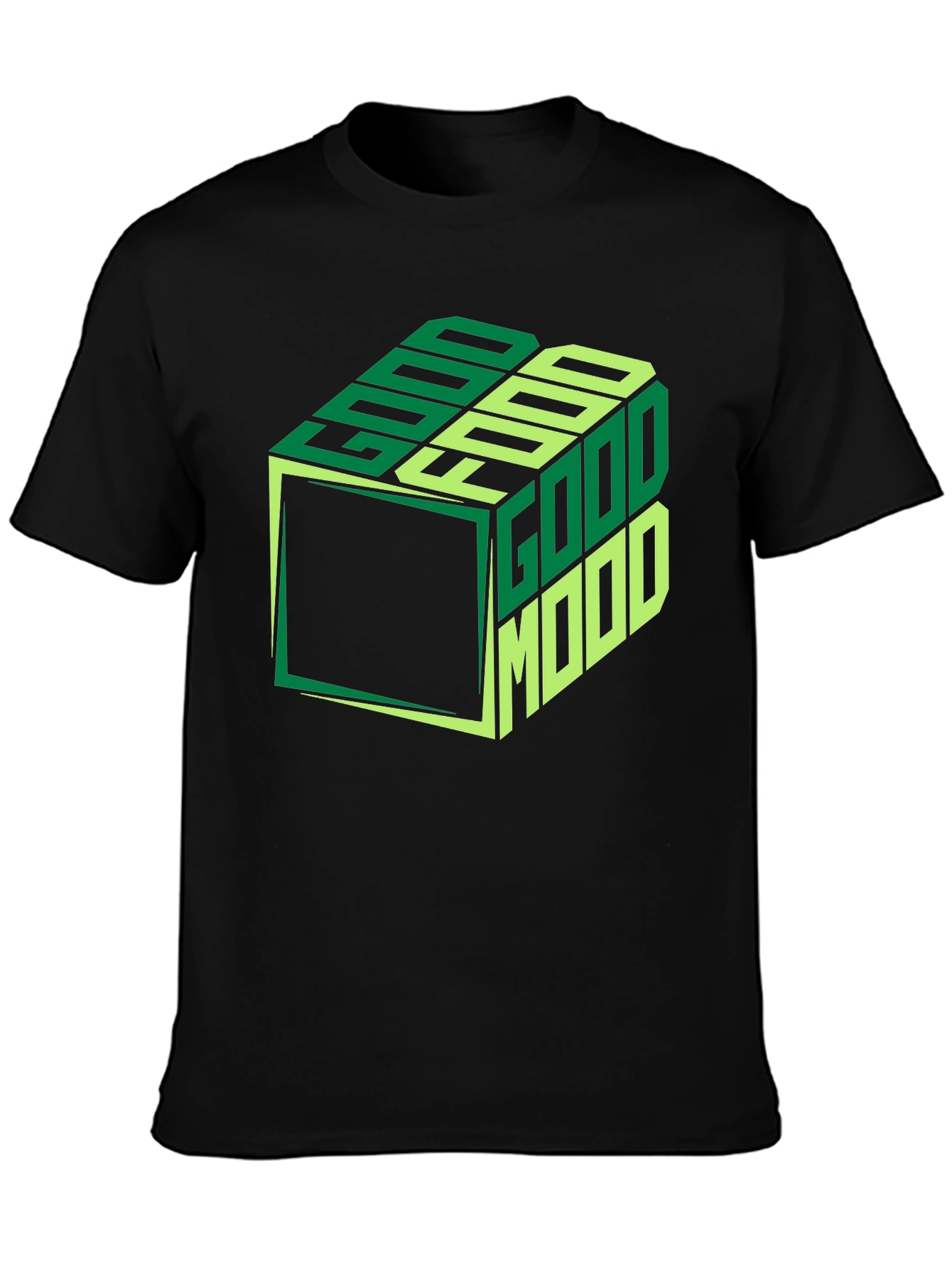 Good Mood Cube Graphic Tee - Stylish Comfort