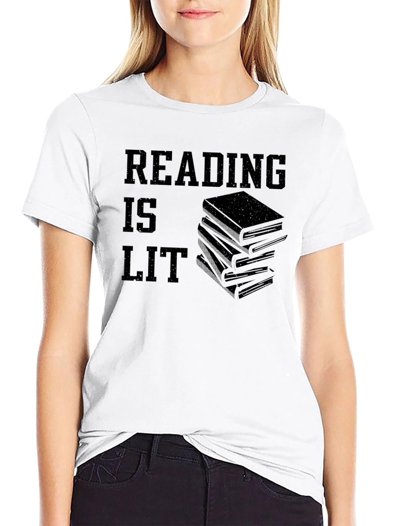 Reading is Lit Graphic Tee - Book Lover Shirt