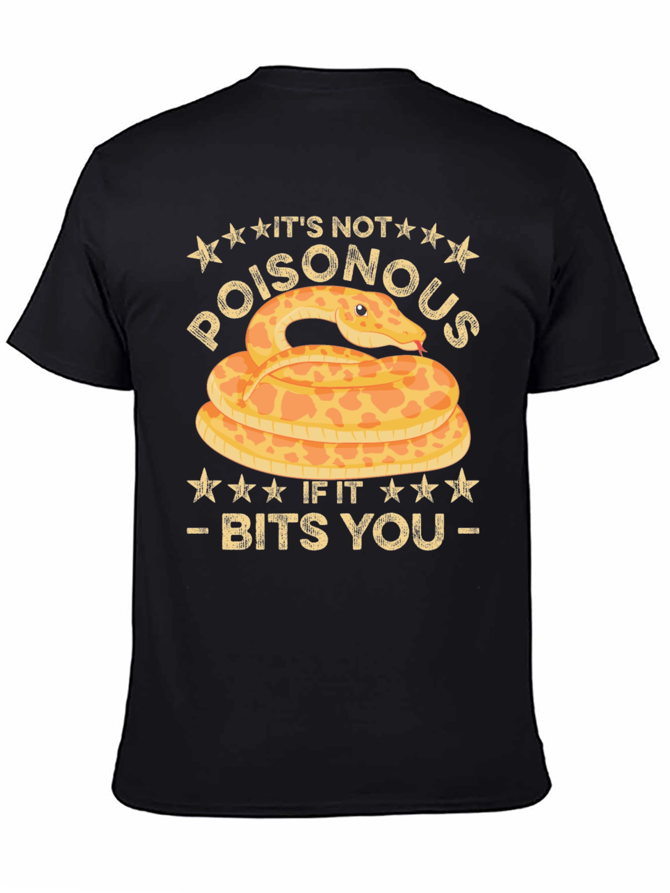 Funny Snake Bites T-Shirt - Its Not Poisonous