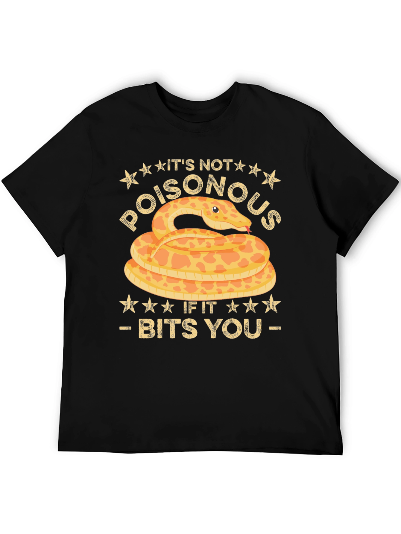 Funny Snake Bites T-Shirt - Its Not Poisonous