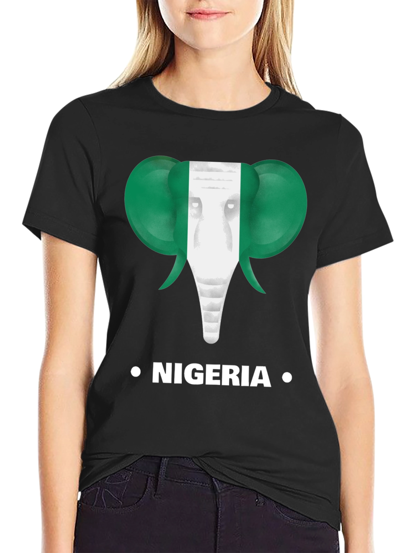 Nigeria Flag Elephant T-Shirt