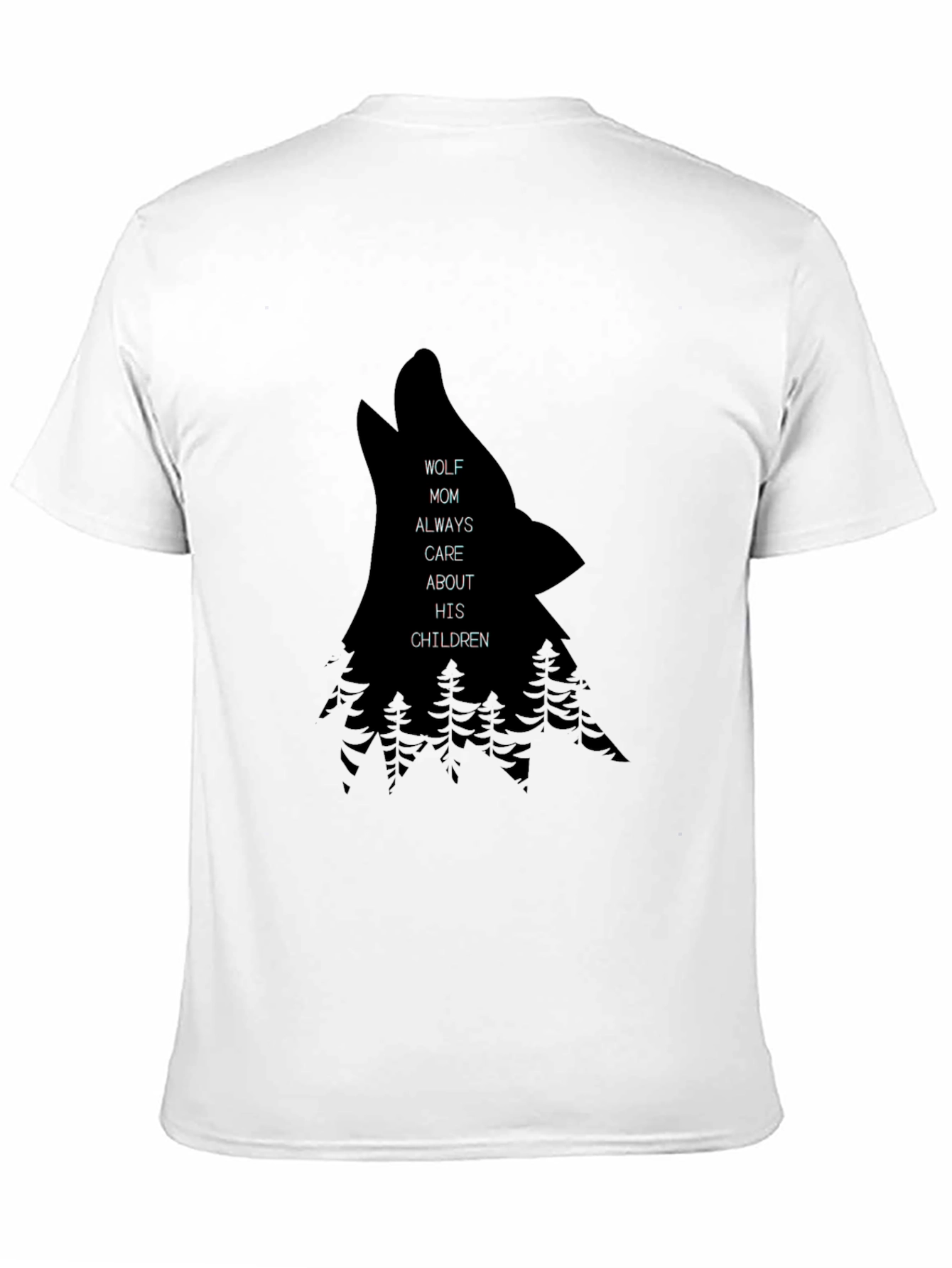 Wolf Mom Graphic Black T-Shirt