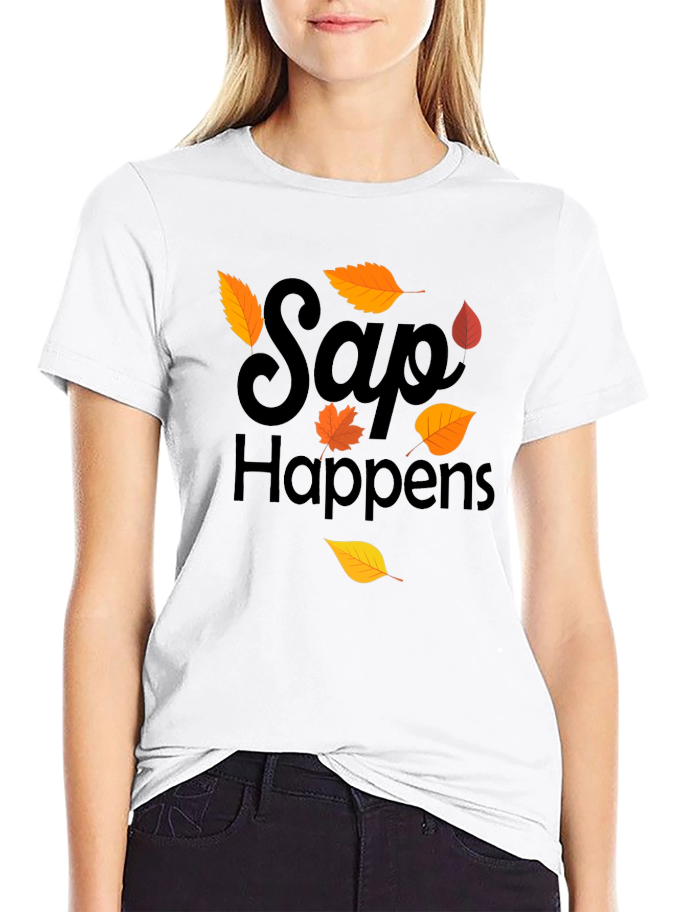 Sap Happens T-Shirt - Autumn Leaf Design